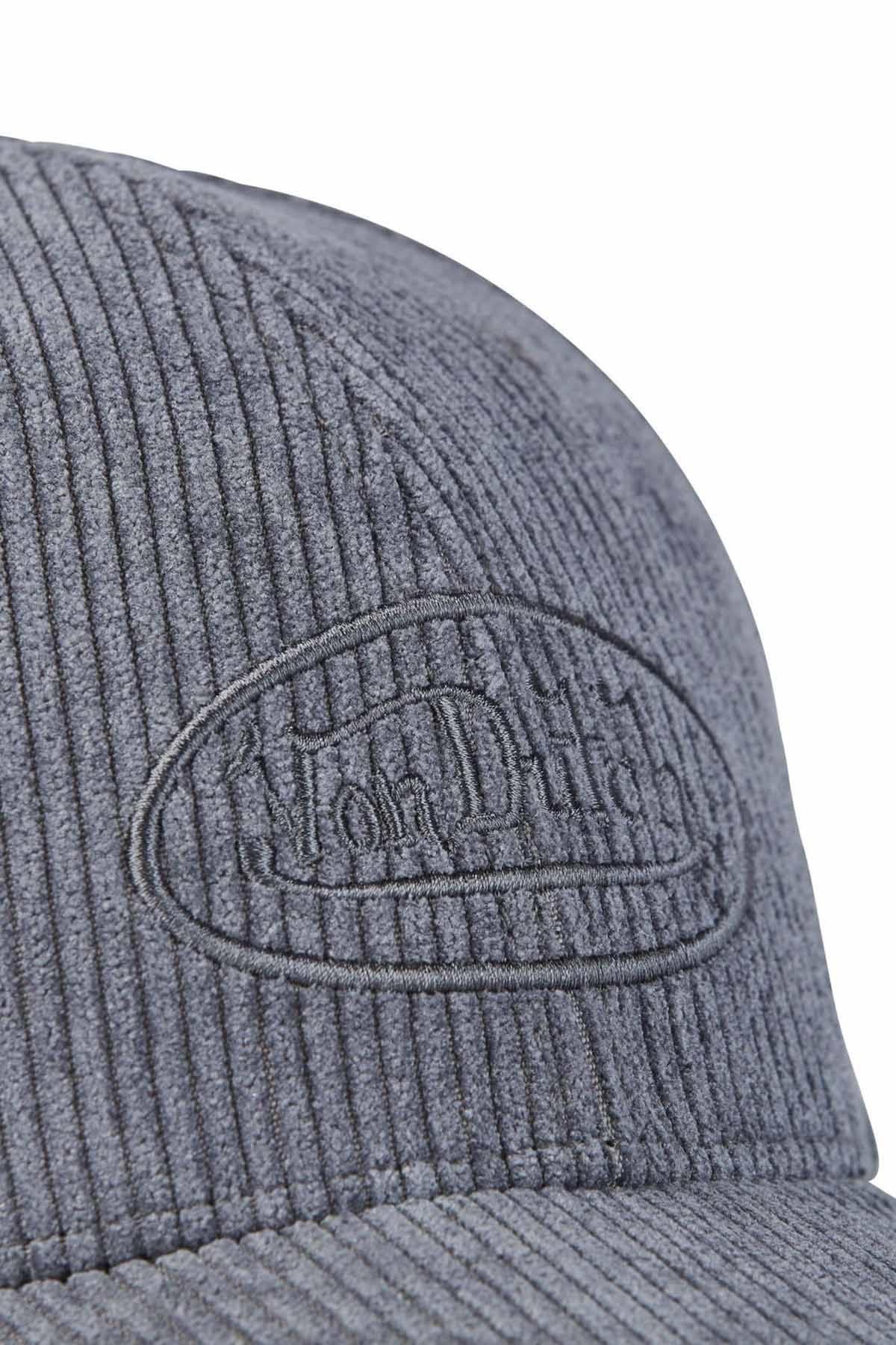 Light blue corduroy effect cotton cap - Image n°2