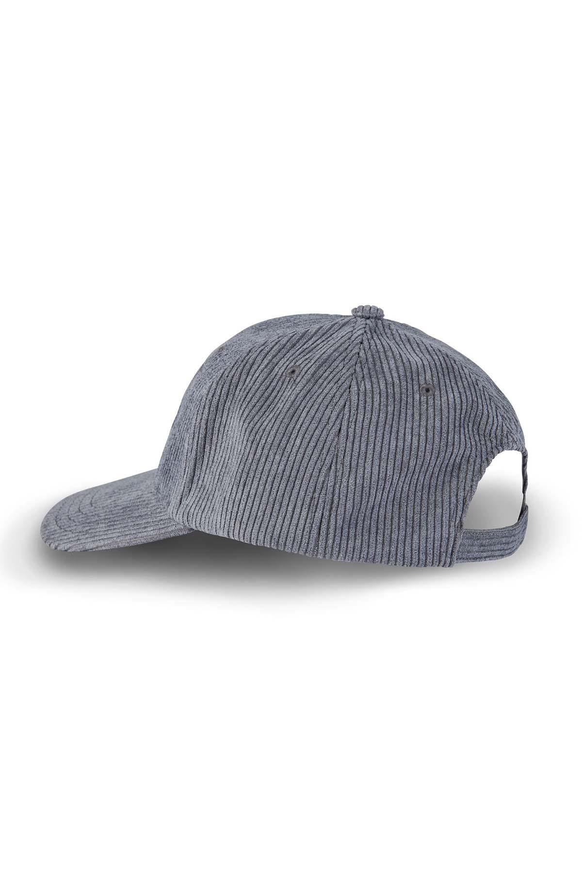 Light blue corduroy effect cotton cap - Image n°4