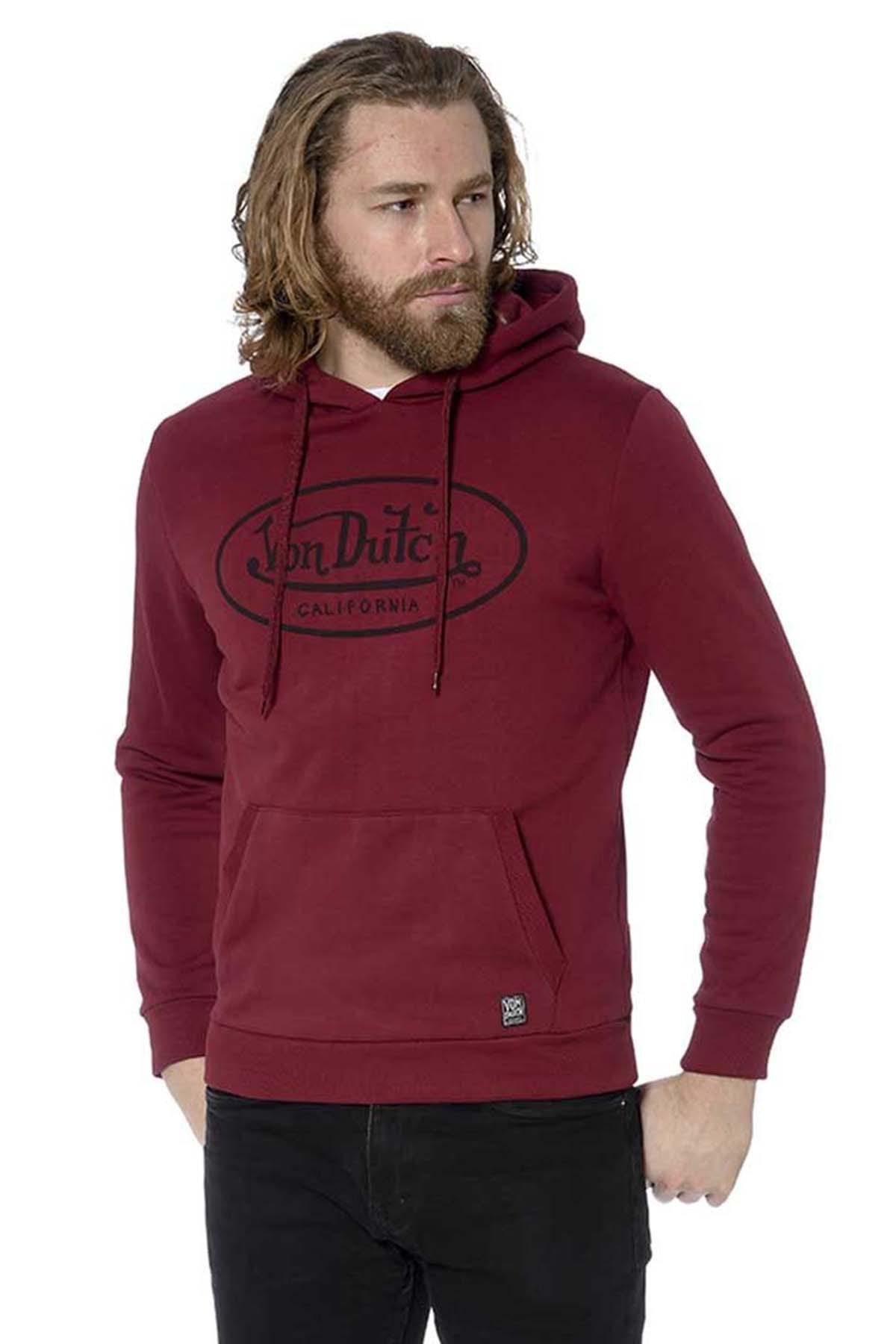 Red hoodie with black logo - Image n°3