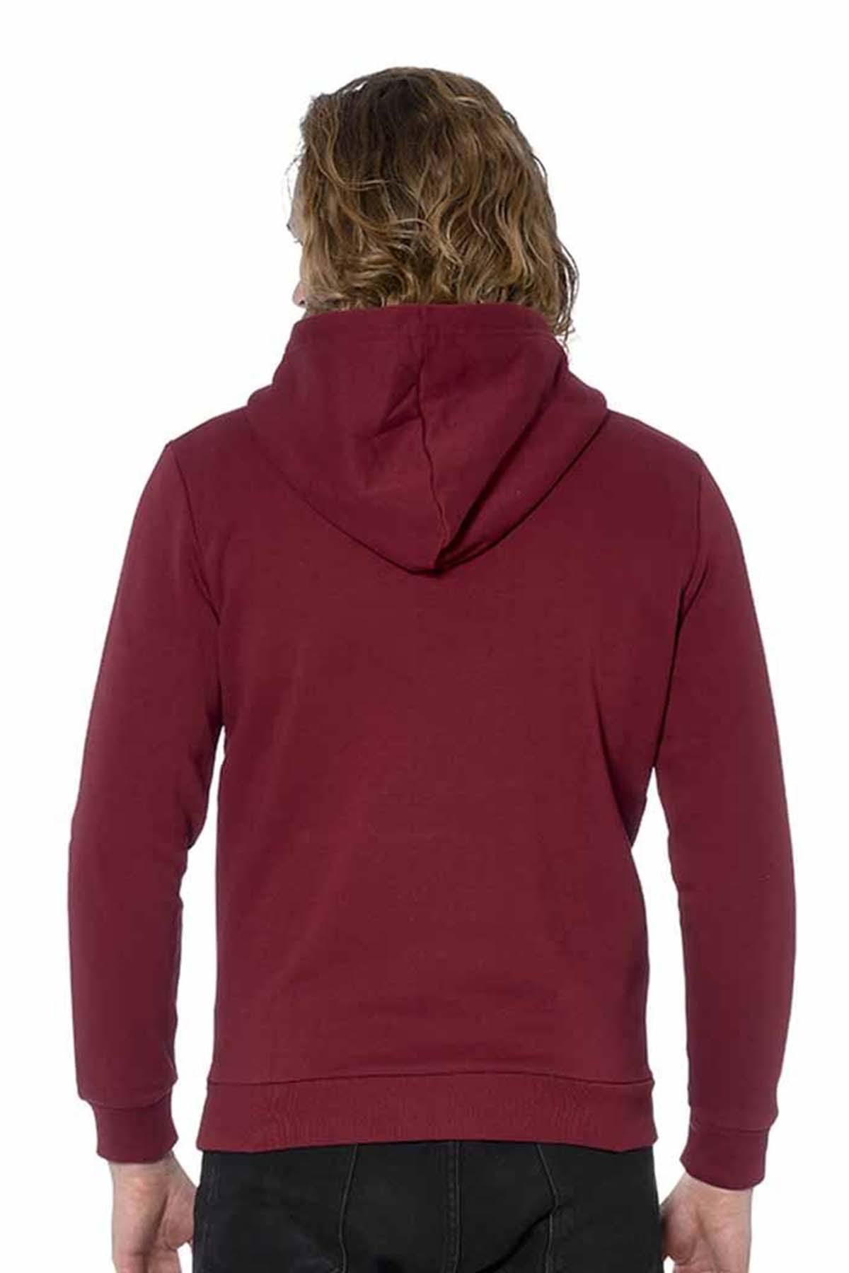 Red hoodie with black logo - Image n°2