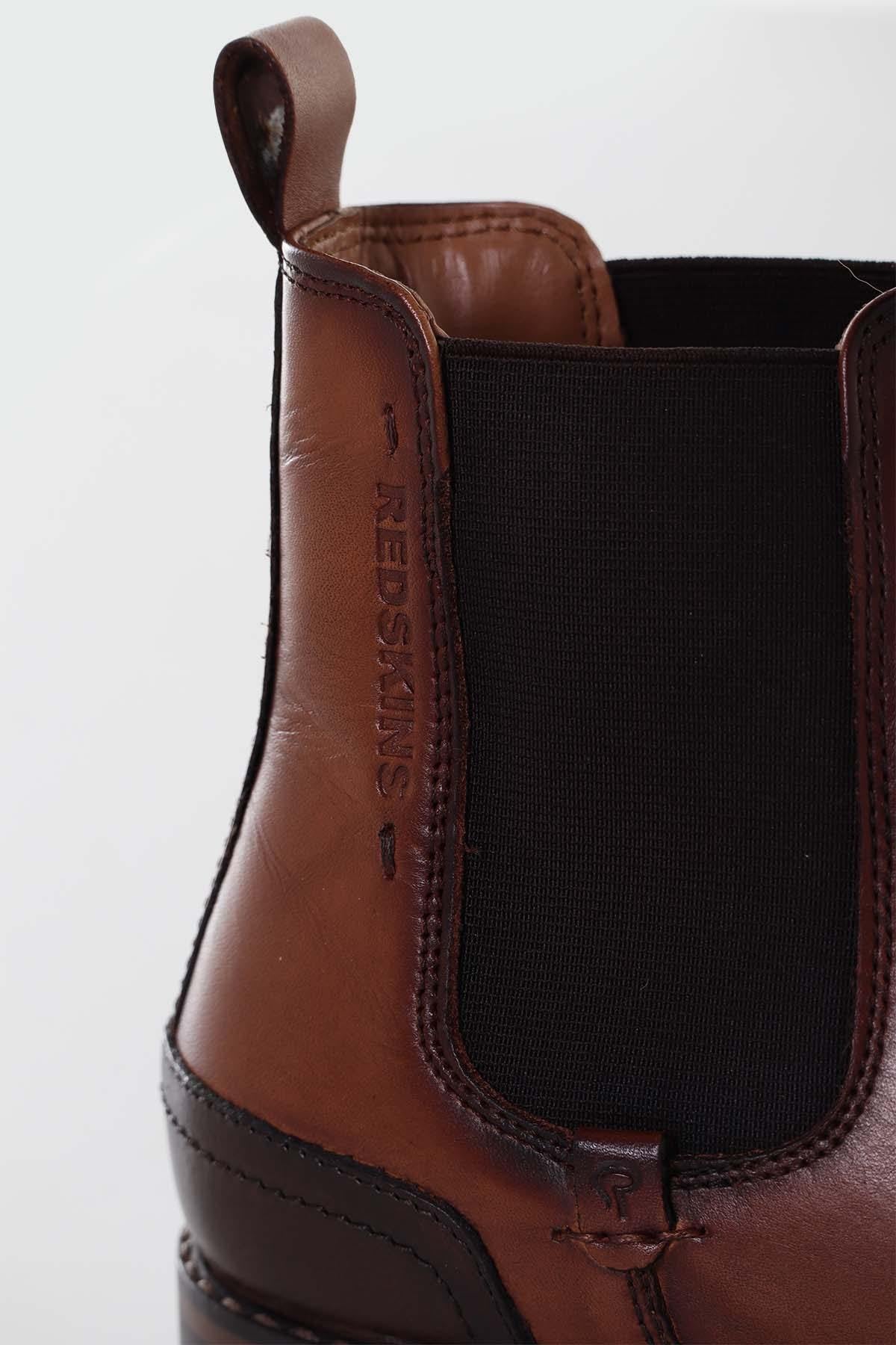 Cognac-colored Chelsea boots for men - Image n°3