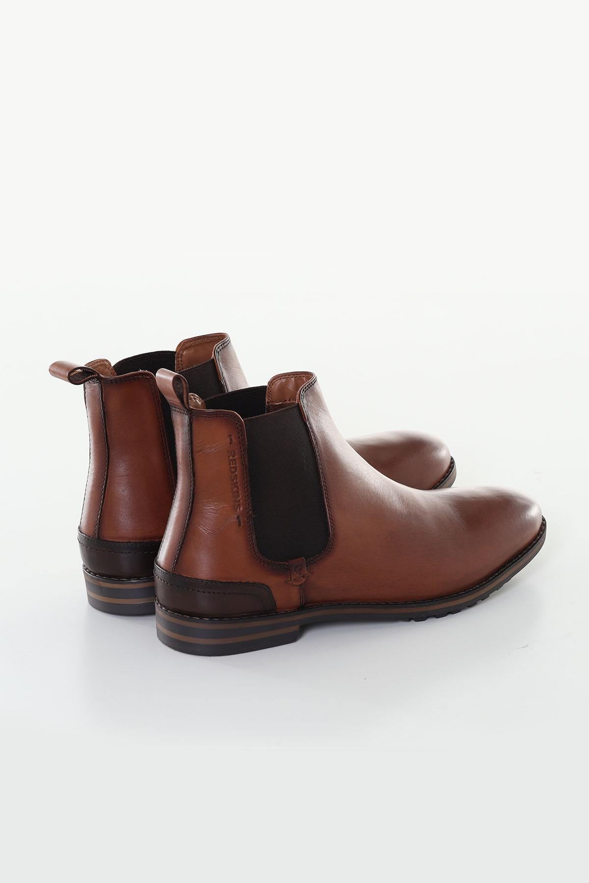 Cognac-colored Chelsea boots for men - Image n°2