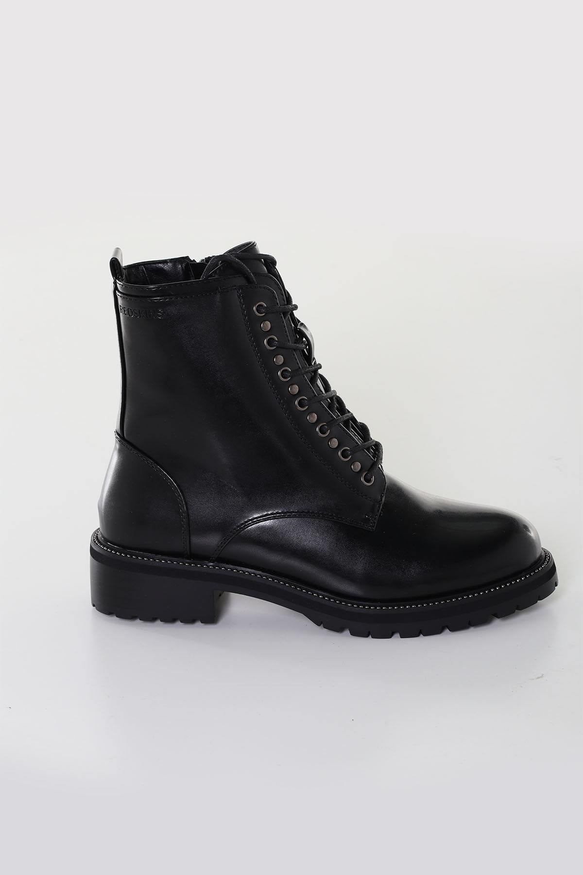 Black lace-up boots for women - Image n°4