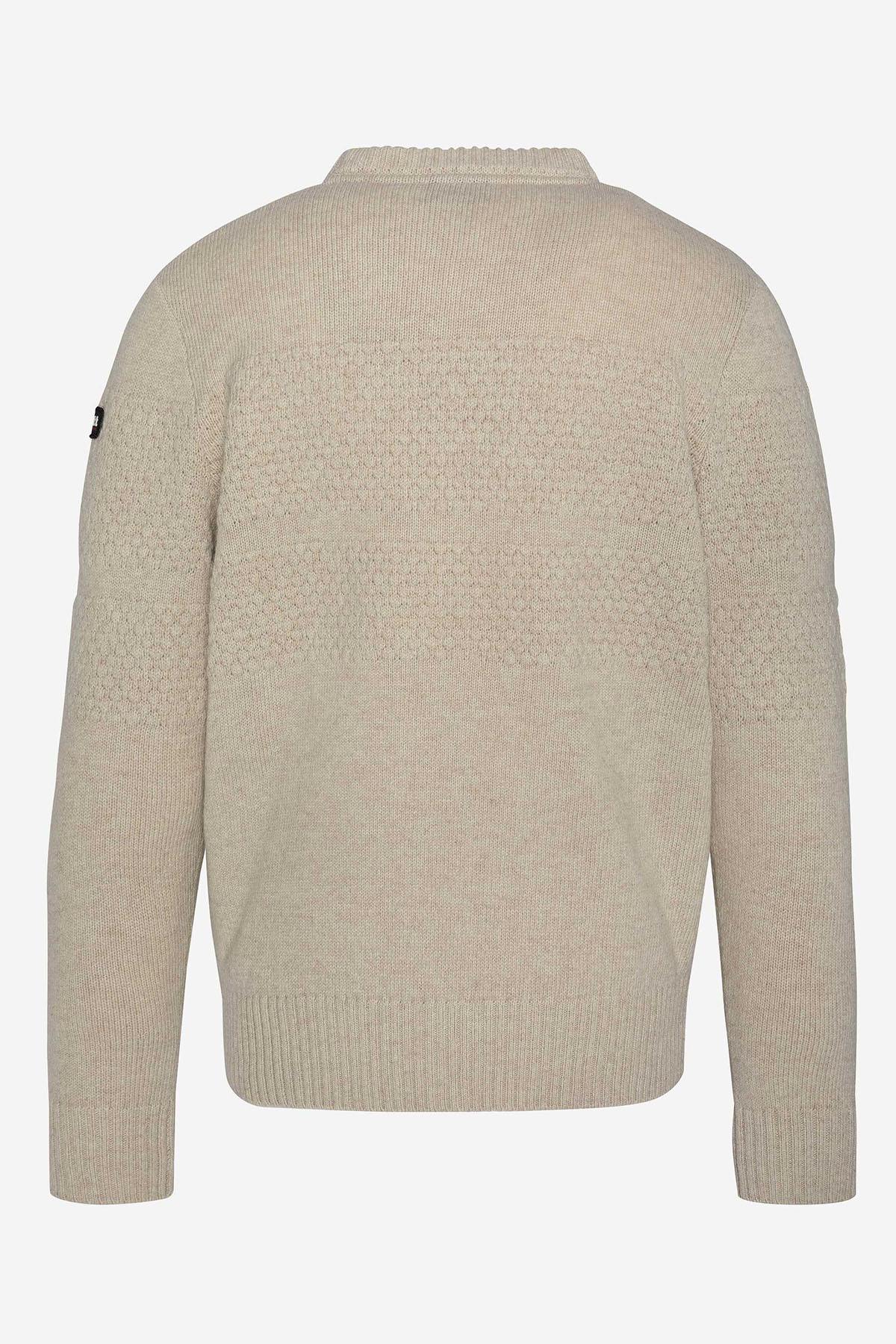 Men's off-white crew neck sweater - Image n°4