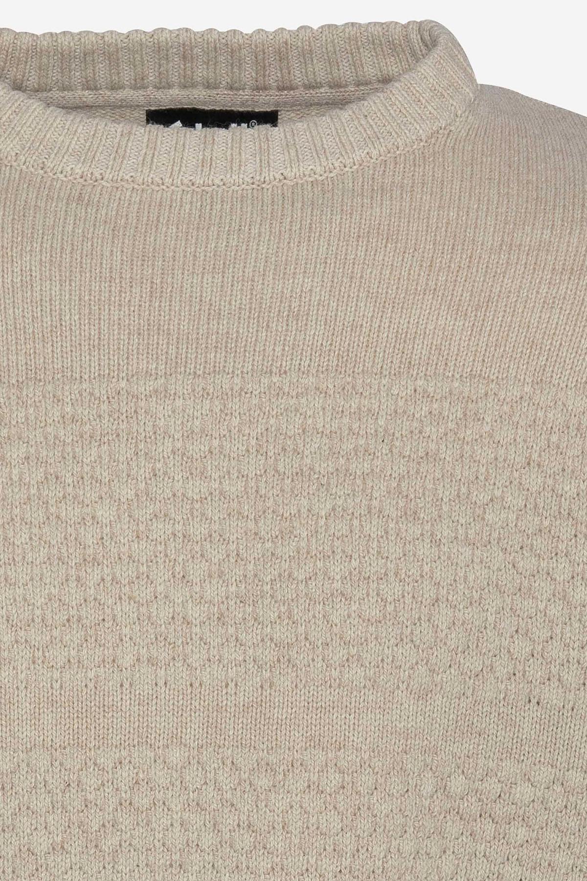 Men's off-white crew neck sweater - Image n°3