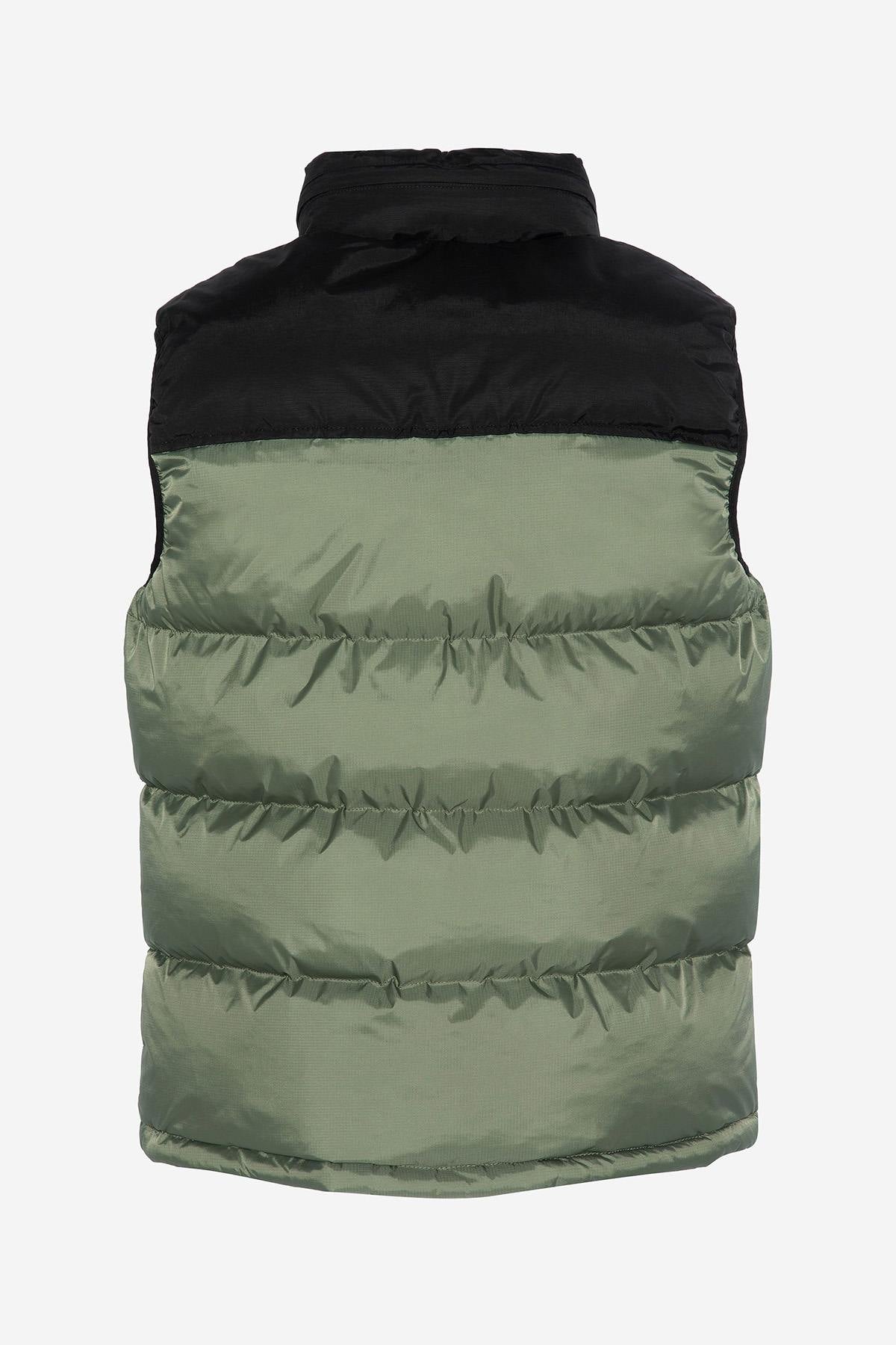 Two-tone sleeveless down jacket - Image n°2