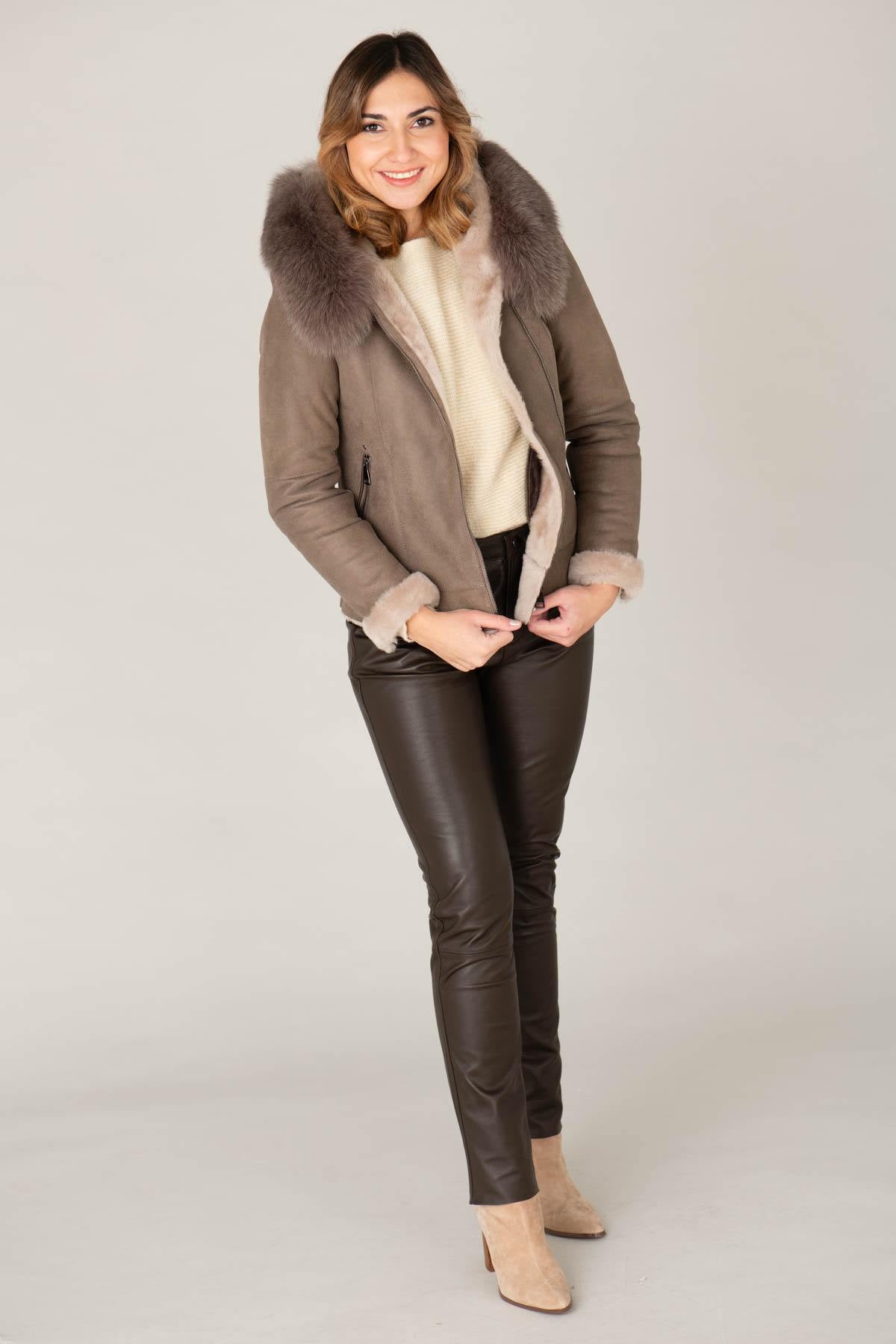 Luxury merino sheepskin jacket - Image n°6