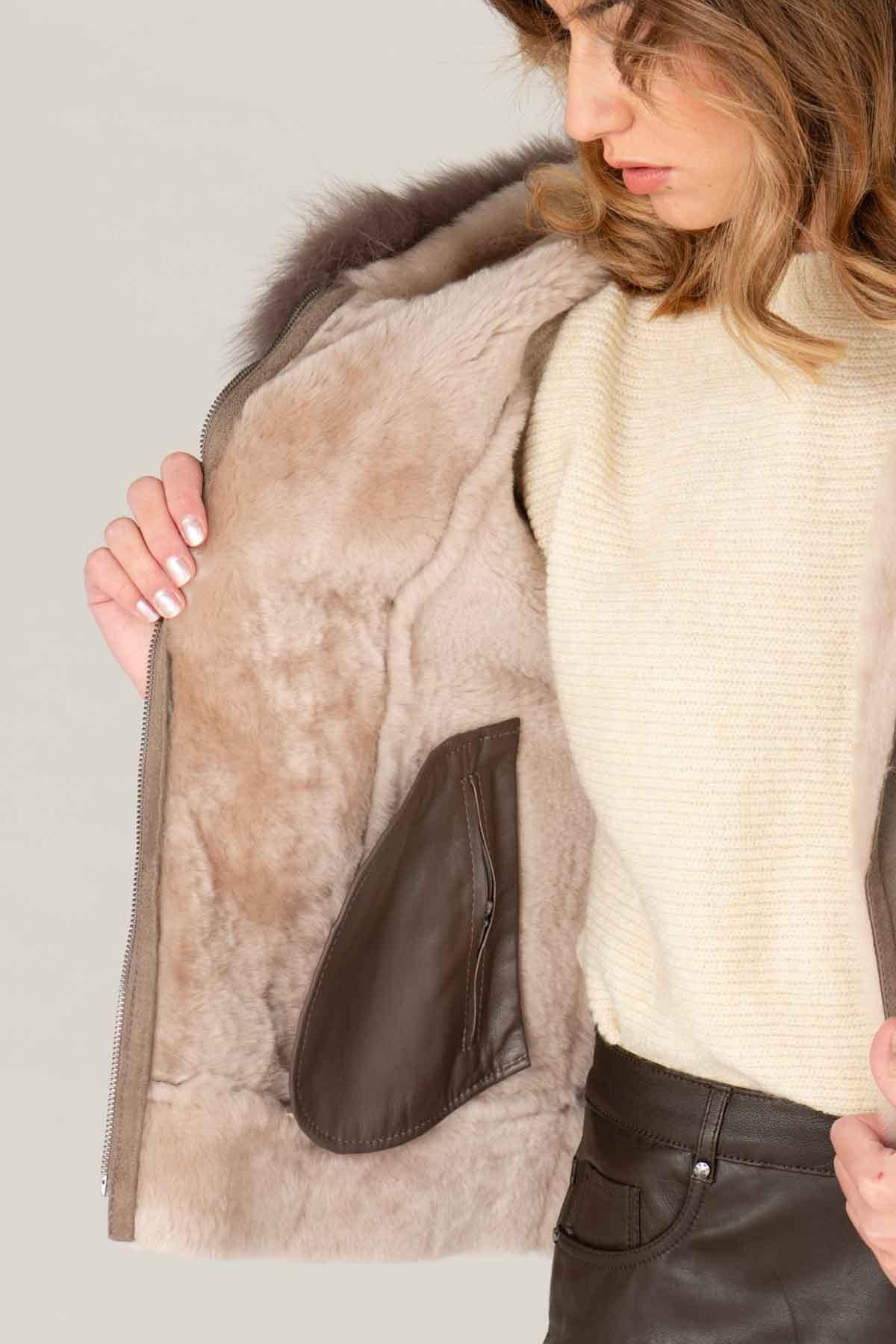 Luxury merino sheepskin jacket - Image n°4