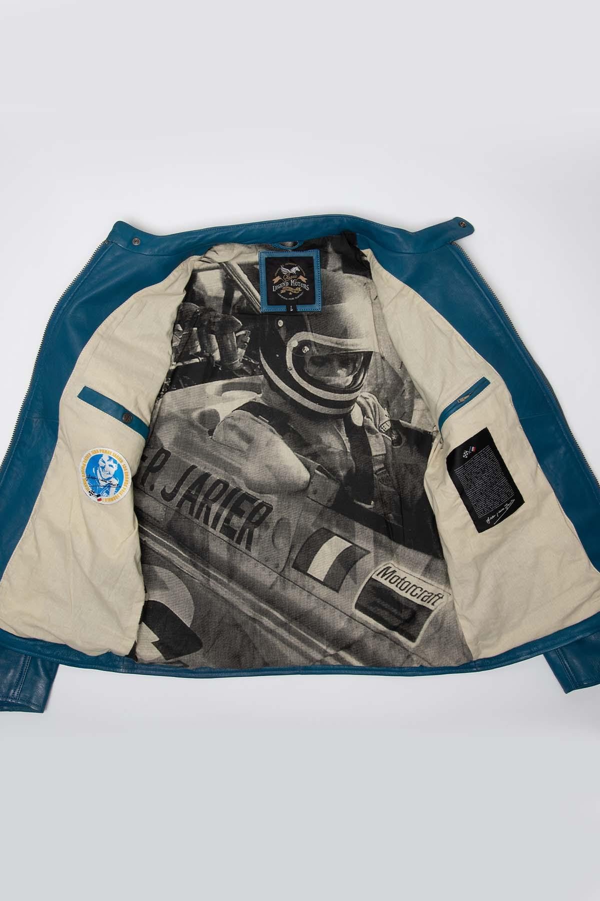 Pilot JP Jarier's blue leather jacket - Image n°7