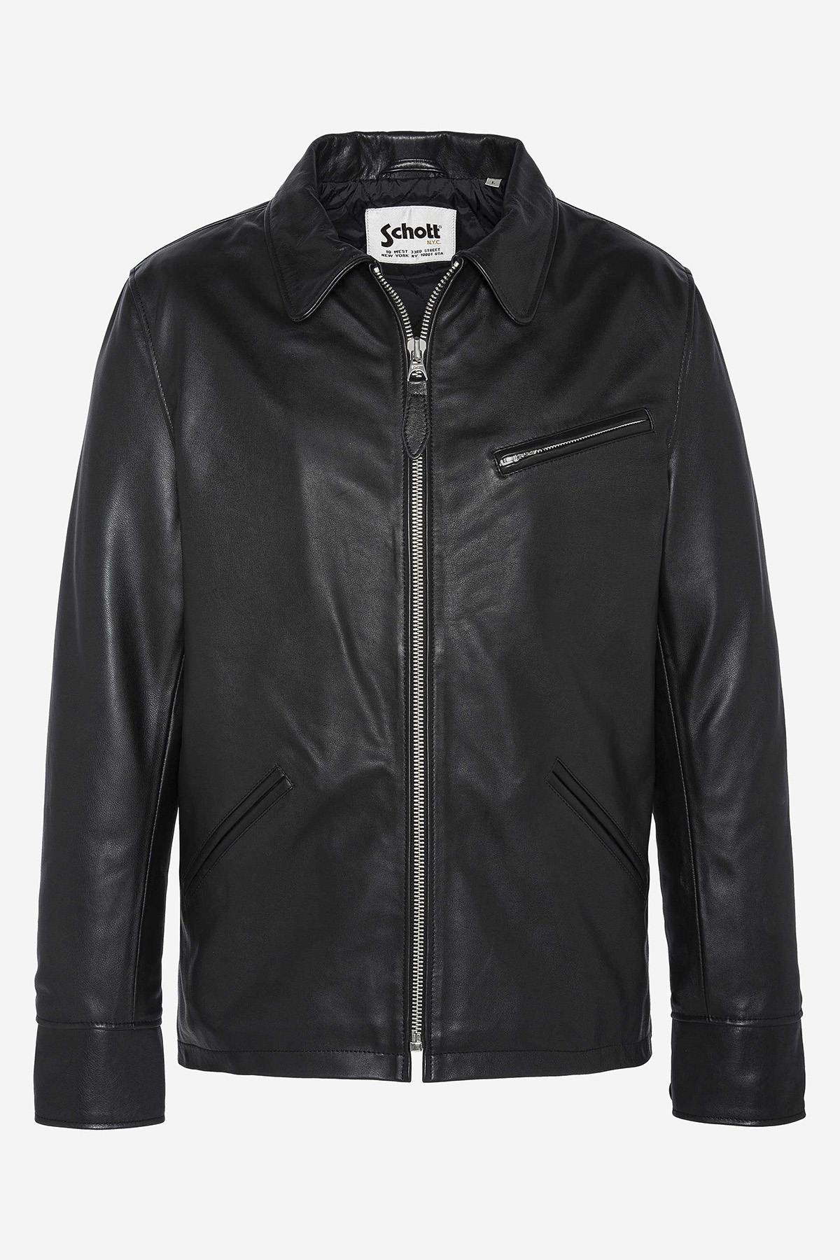 Black genuine leather jacket - Image n°5