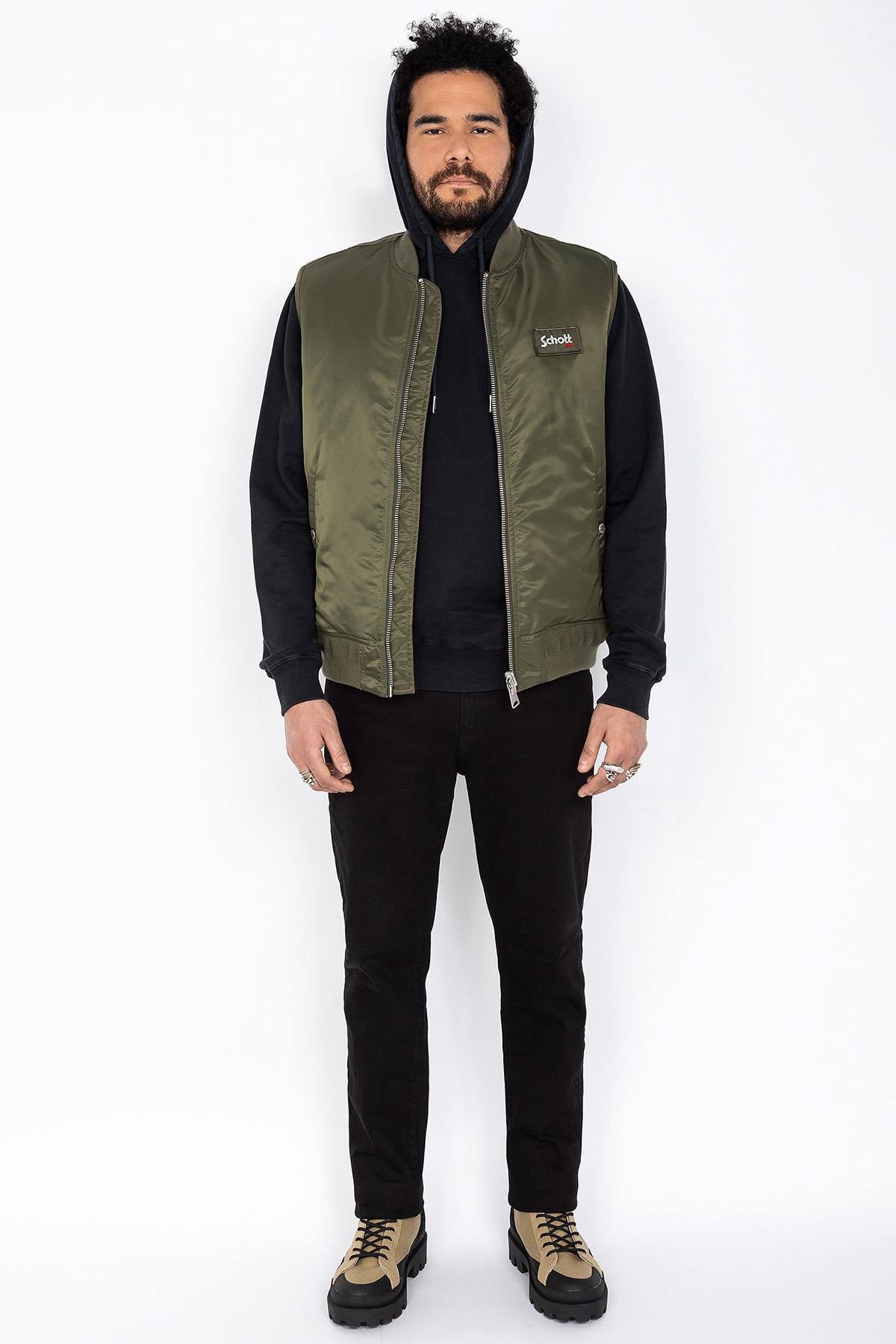 Sleeveless nylon bomber jacket - Image n°2