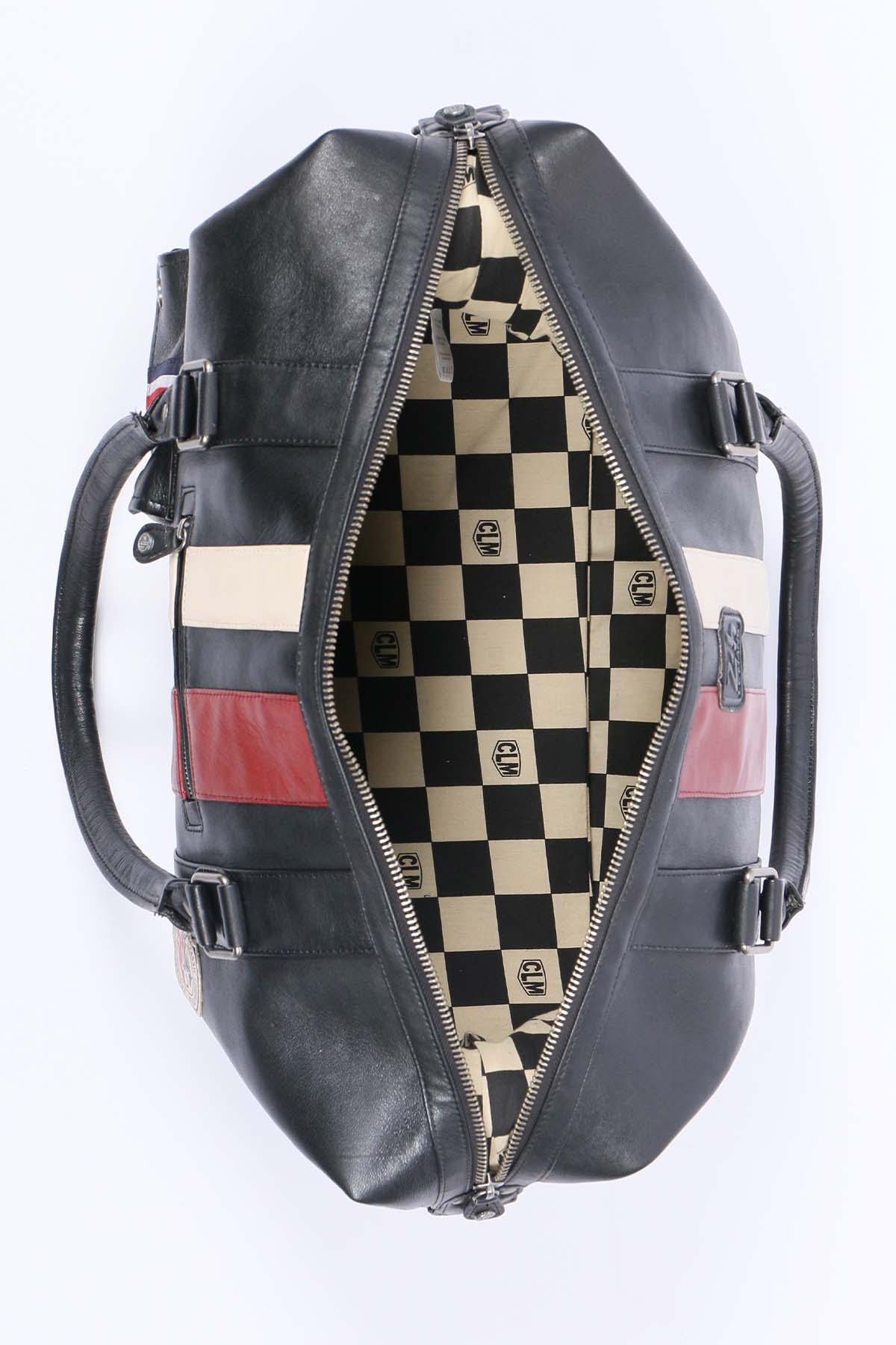 Vintage 48h bag from the 24h of Le Mans in black leather - Image n°3