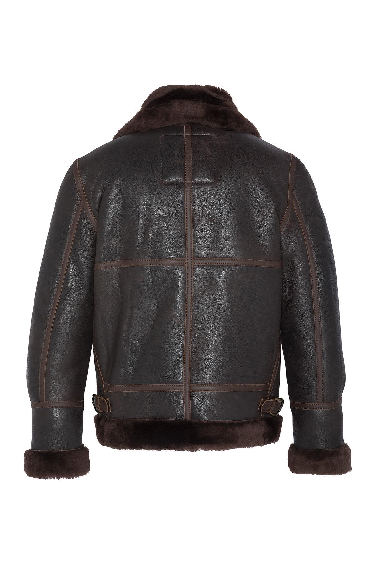 Auburn shearling bomber jacket - Image n°2