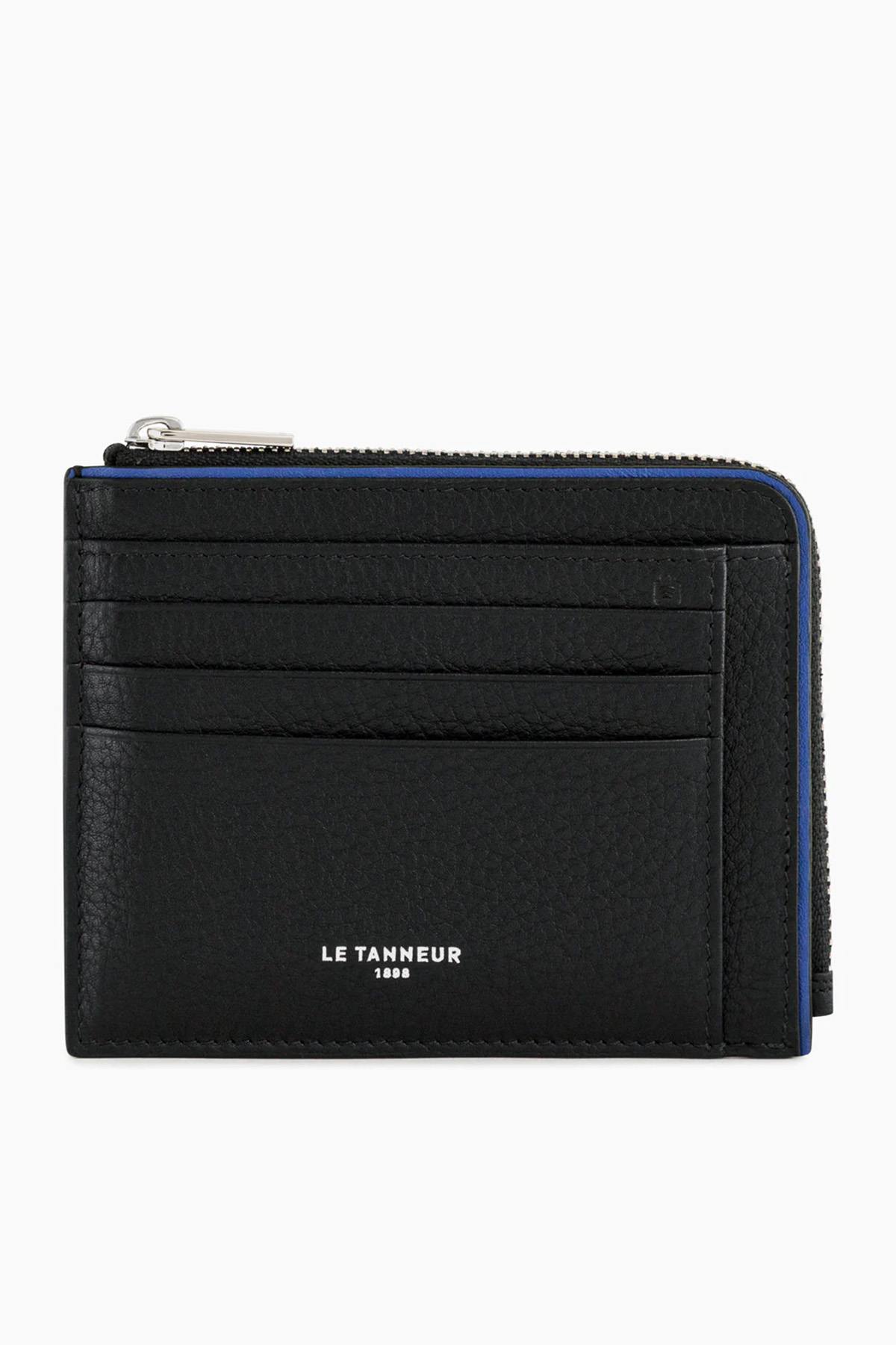 Augustin card holder in grained leather - Image n°1