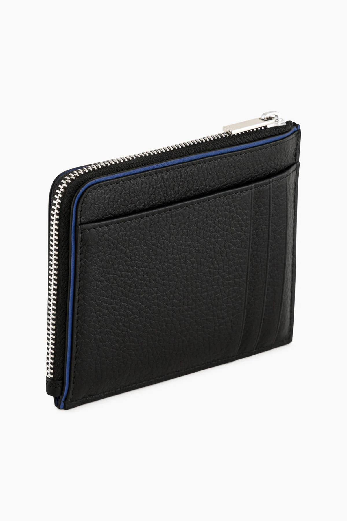 Augustin card holder in grained leather - Image n°3