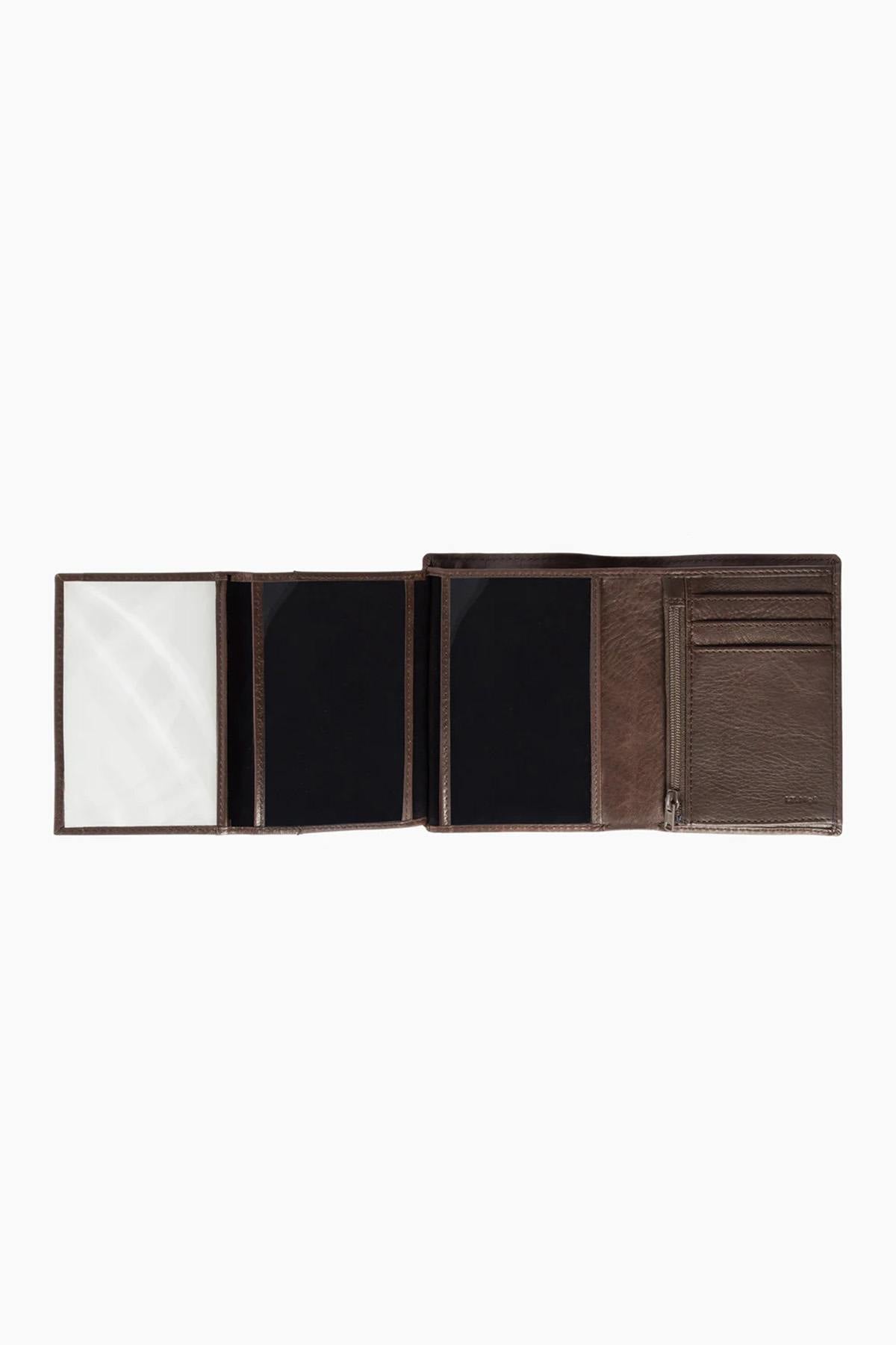 Gary vertical wallet in oiled leather - Image n°3