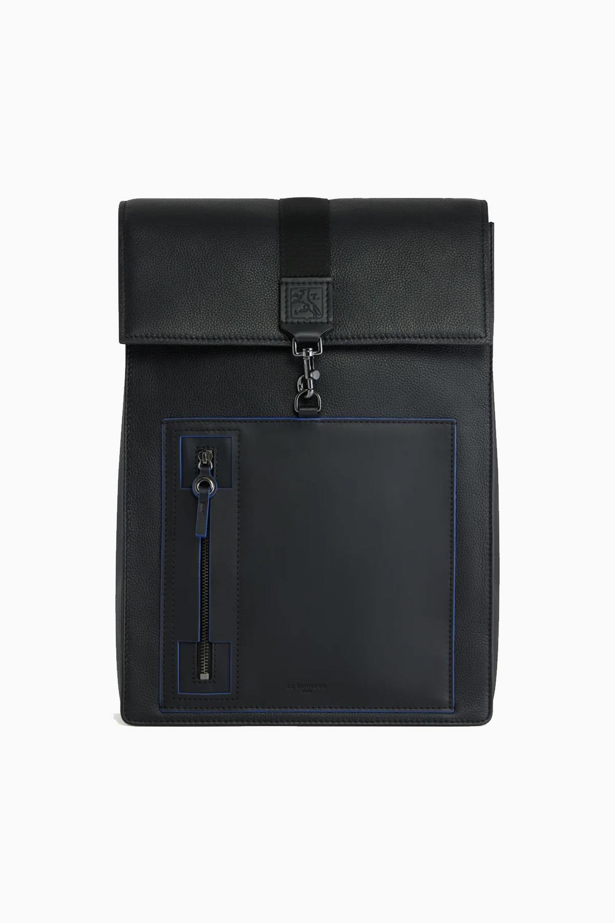 Alexis black leather backpack - Image n°1