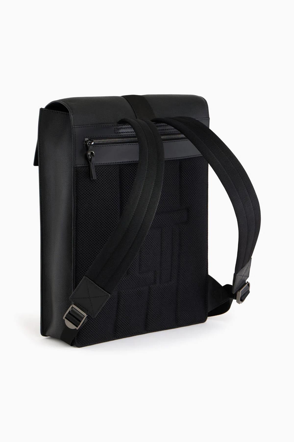 Alexis black leather backpack - Image n°5