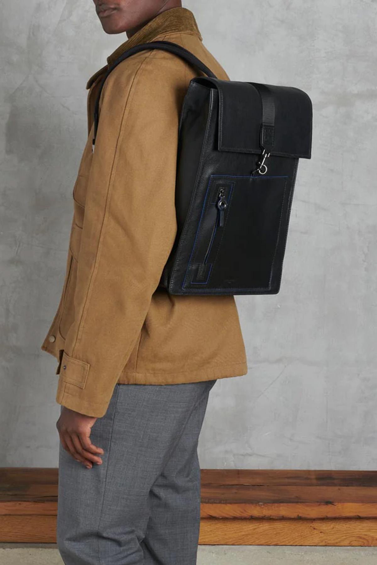 Alexis black leather backpack - Image n°2