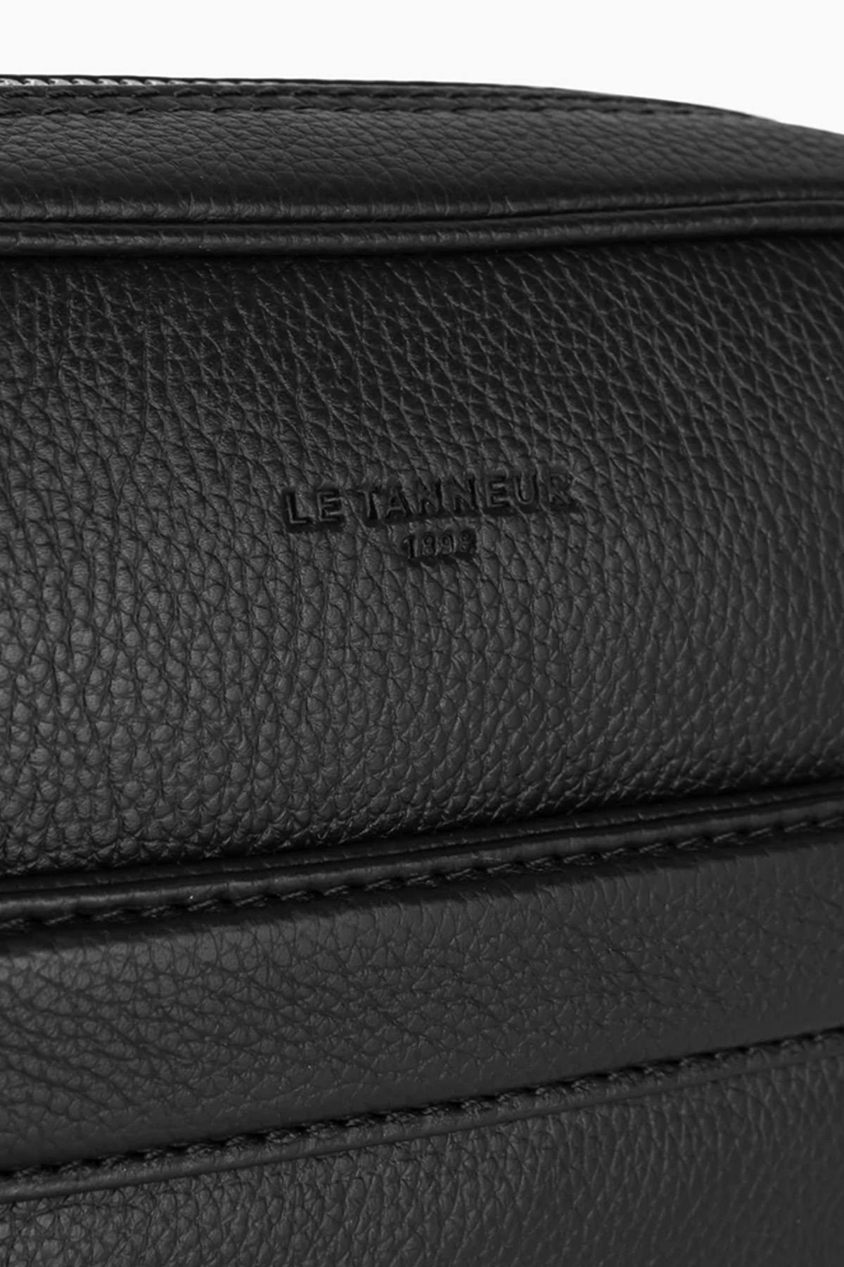 Charles medium bag in black grained leather - Image n°5