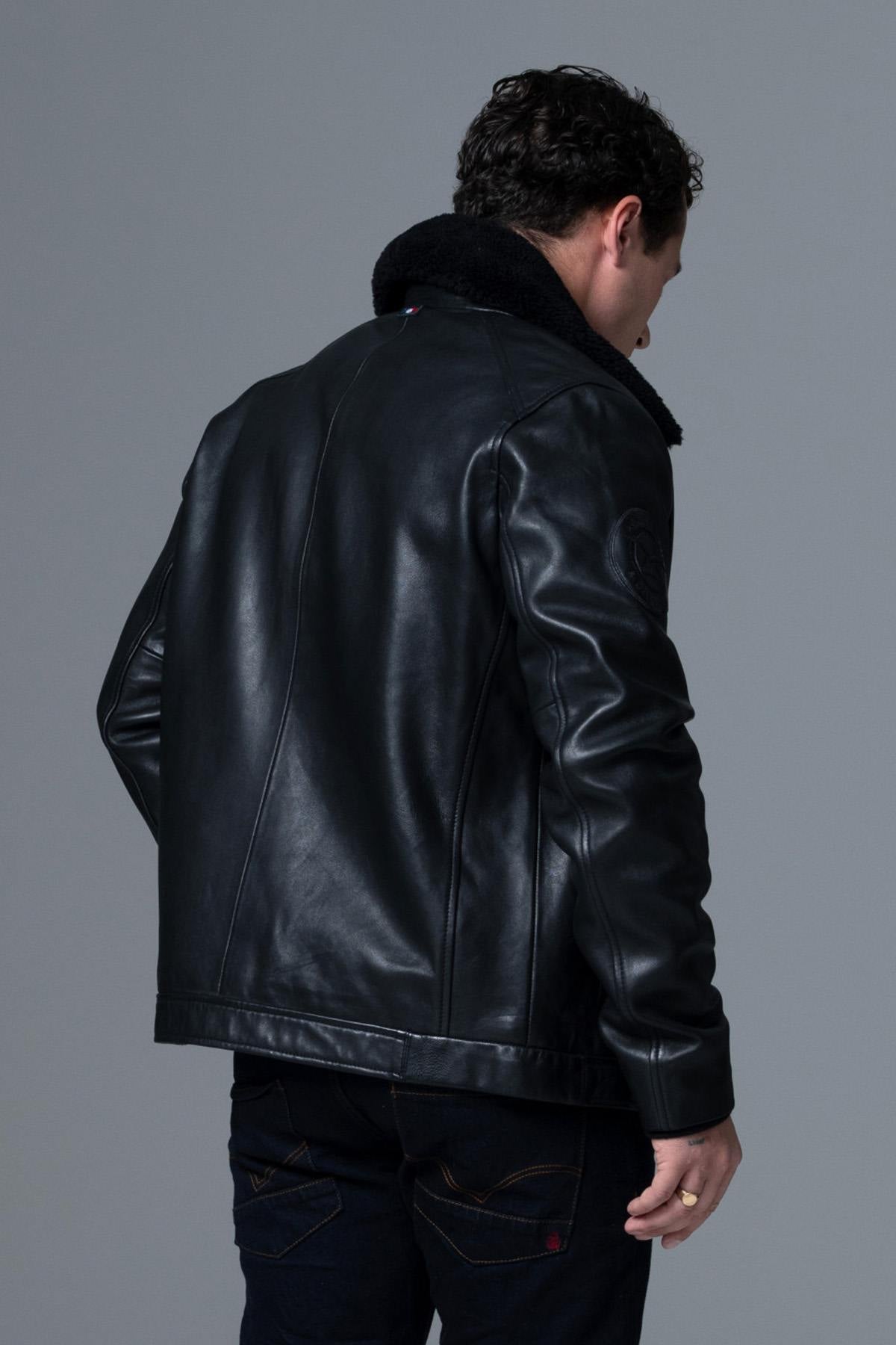 Air and Space Force collector's black leather jacket - Image n°8