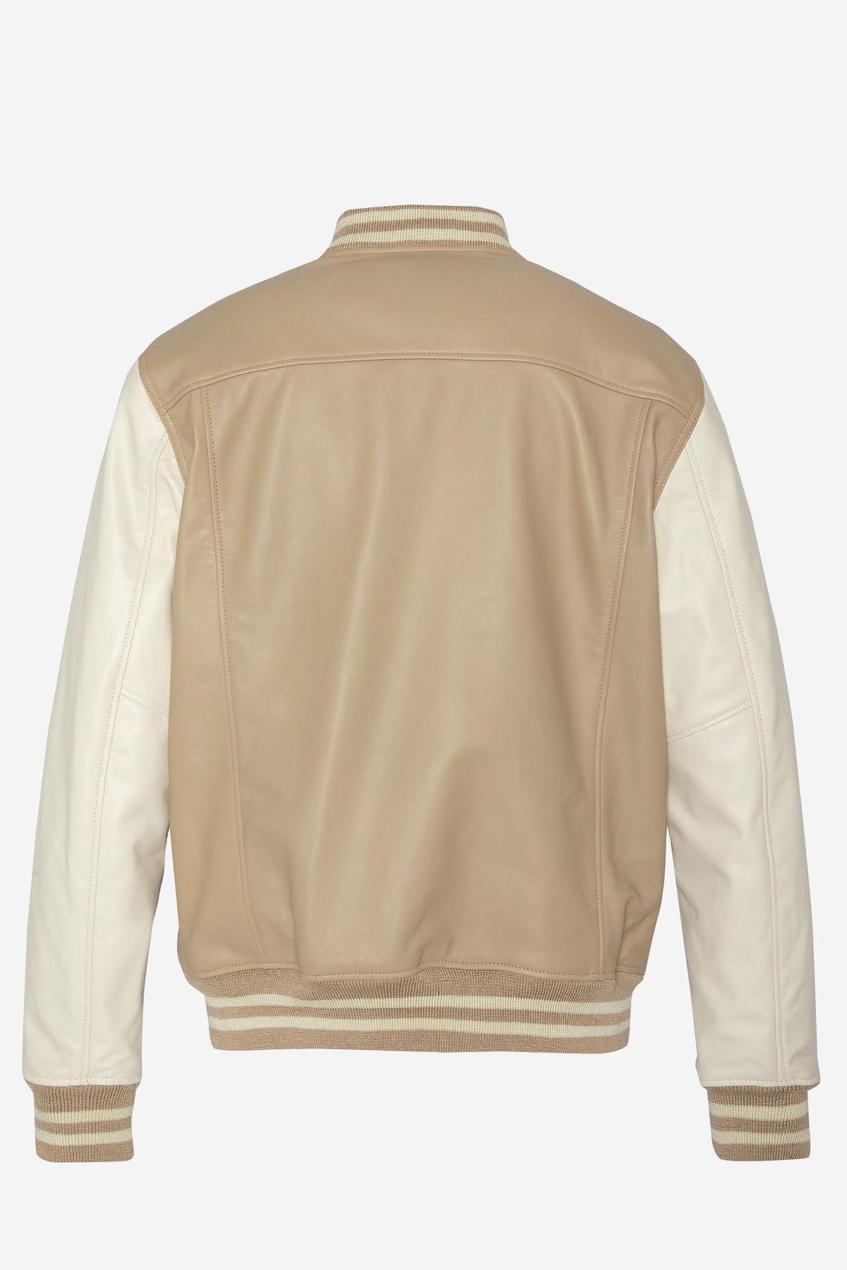 Teddy in two-tone beige and off-white leather - Image n°4