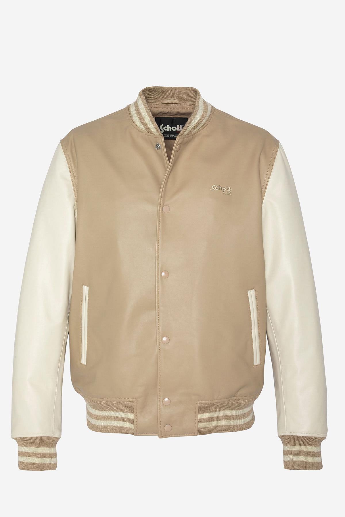 Teddy in two-tone beige and off-white leather - Image n°3