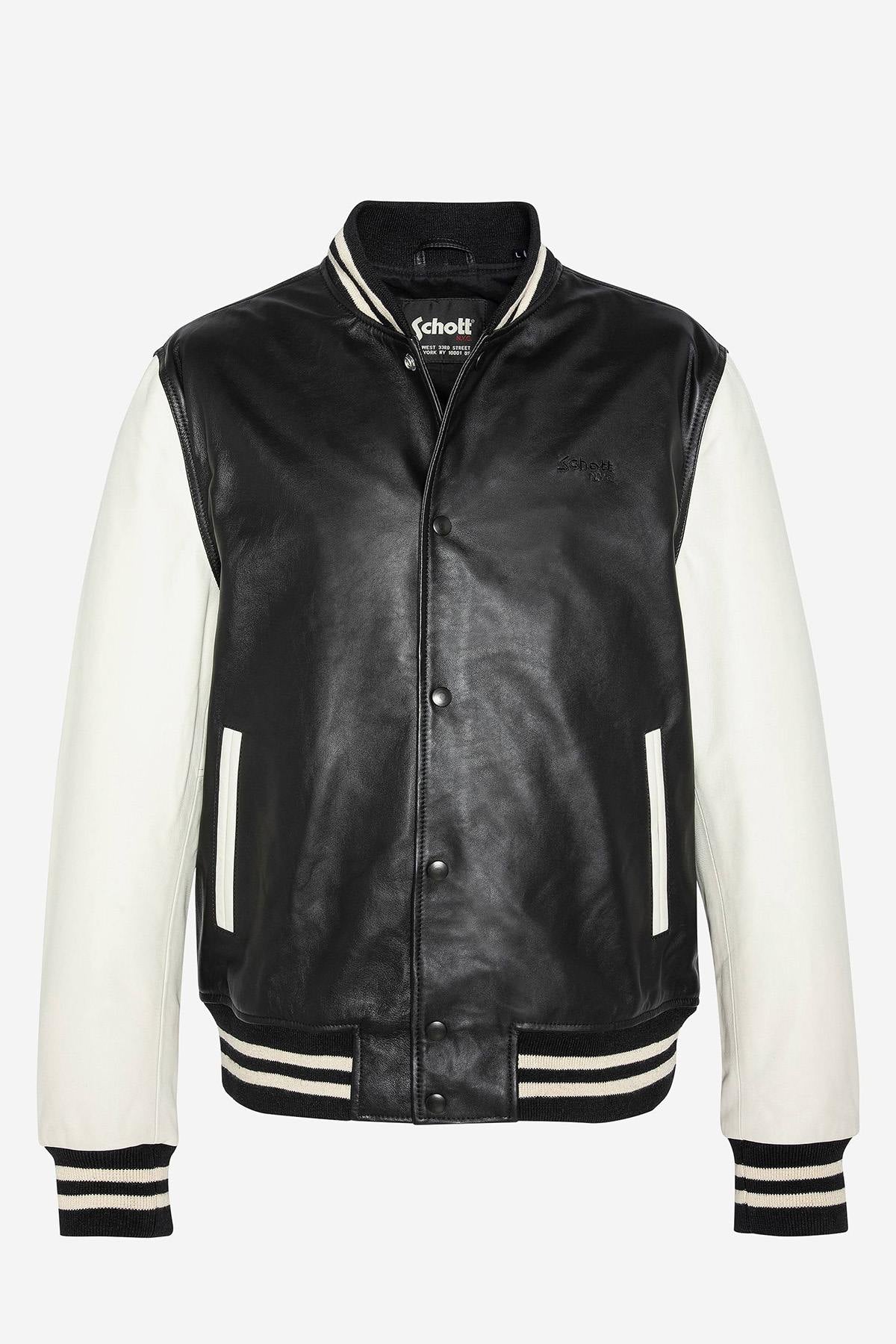 Teddy in two-tone black and off-white leather - Image n°9