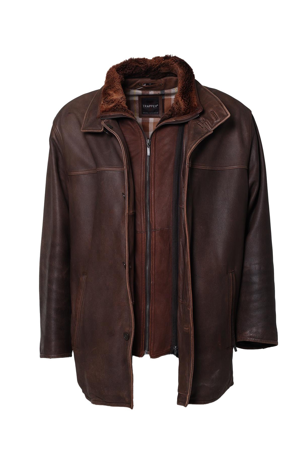 Large size nubuck cowhide jacket - Image n°1