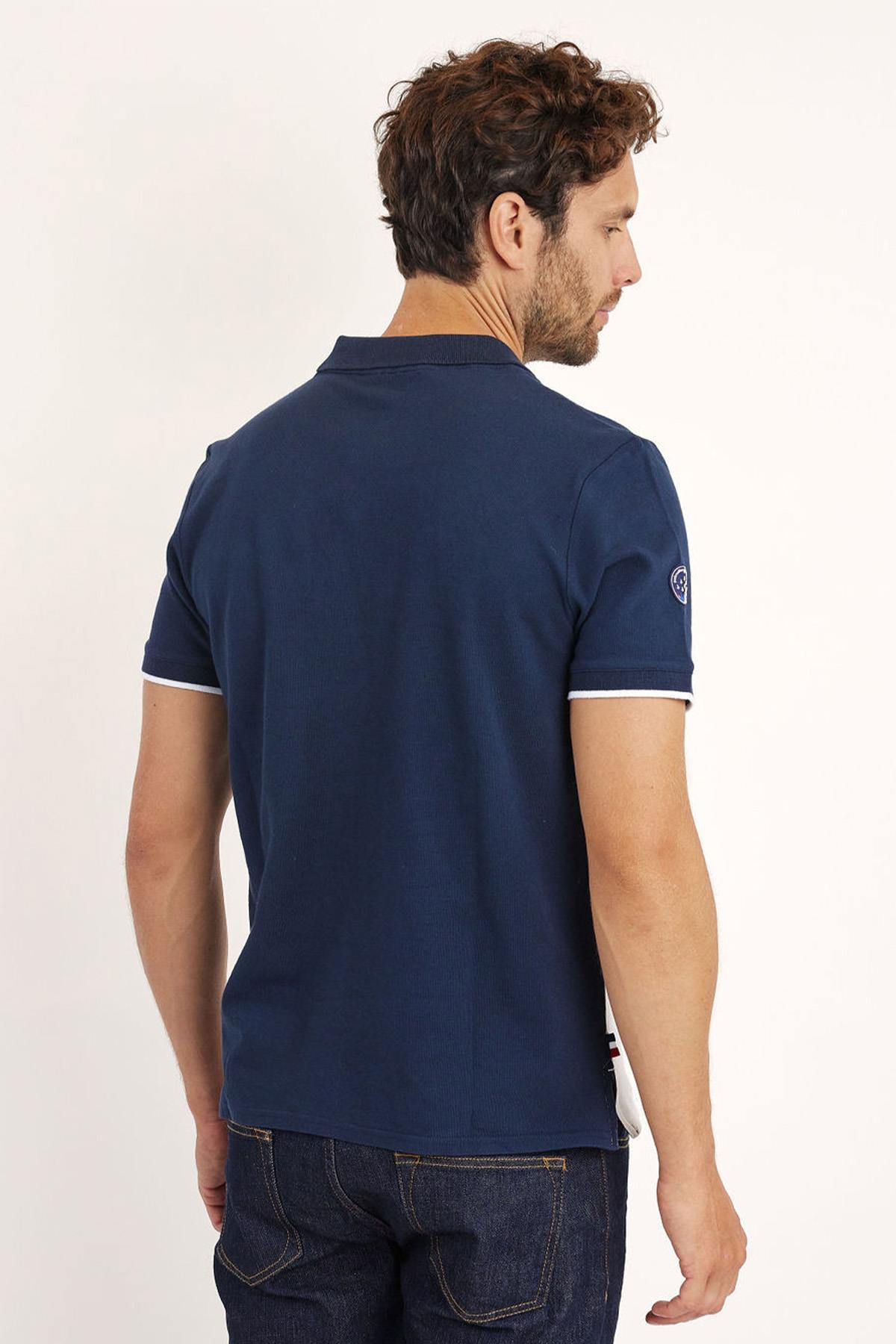 100% cotton two-tone polo shirt - Image n°5