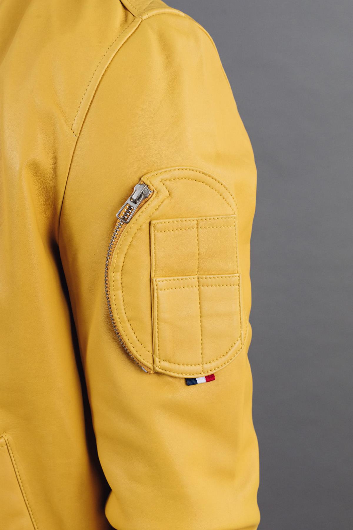 Patrouille de France yellow leather jacket - Image n°4