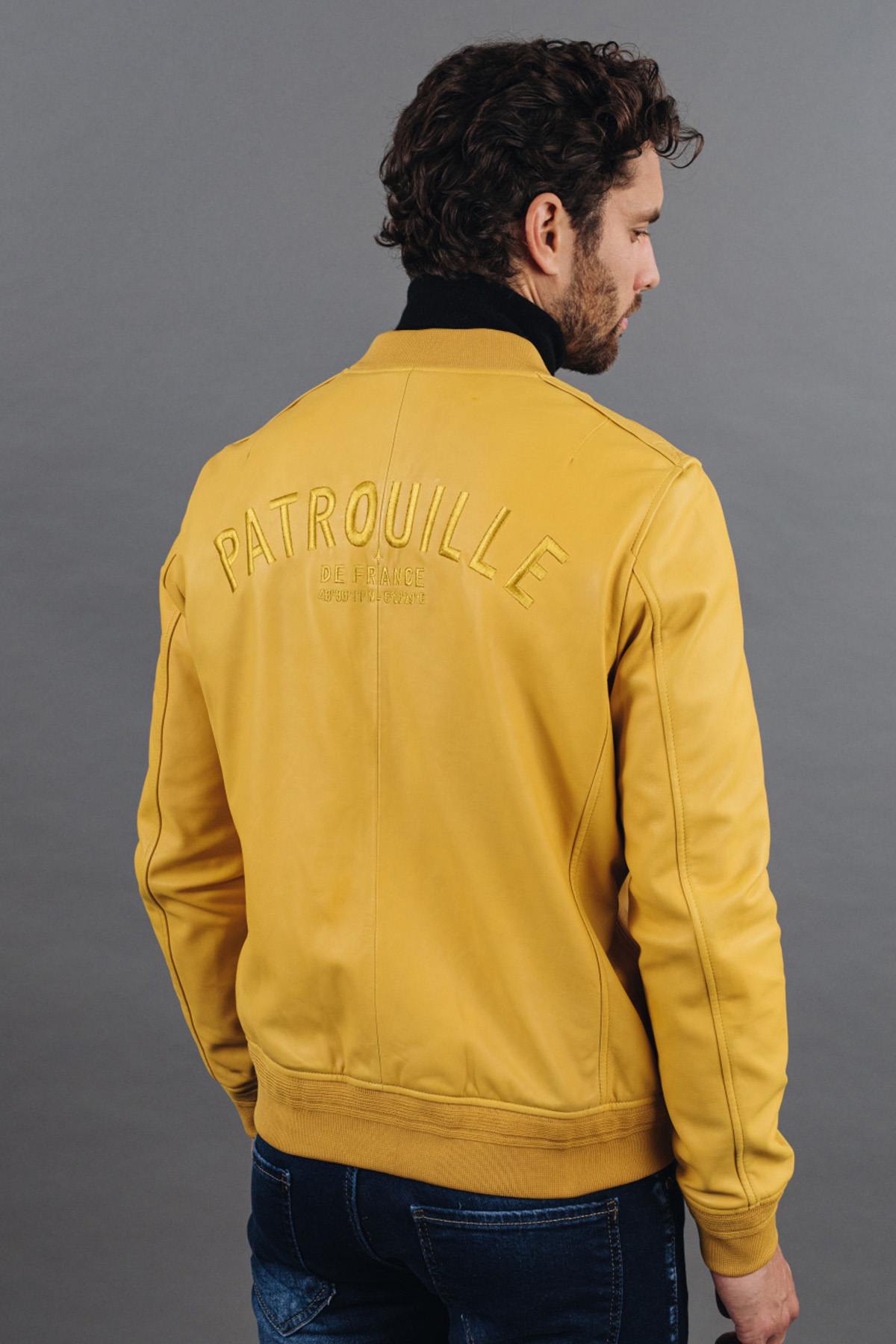 Patrouille de France yellow leather jacket - Image n°6