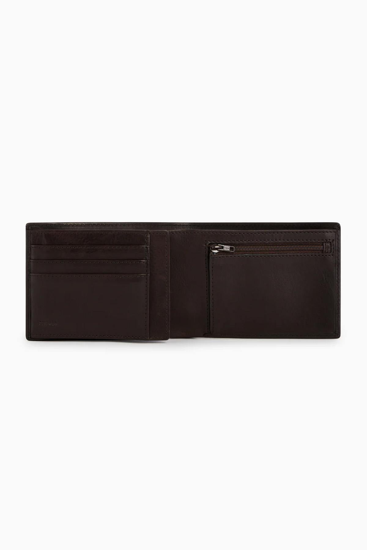 Brown oiled leather wallet - Image n°2