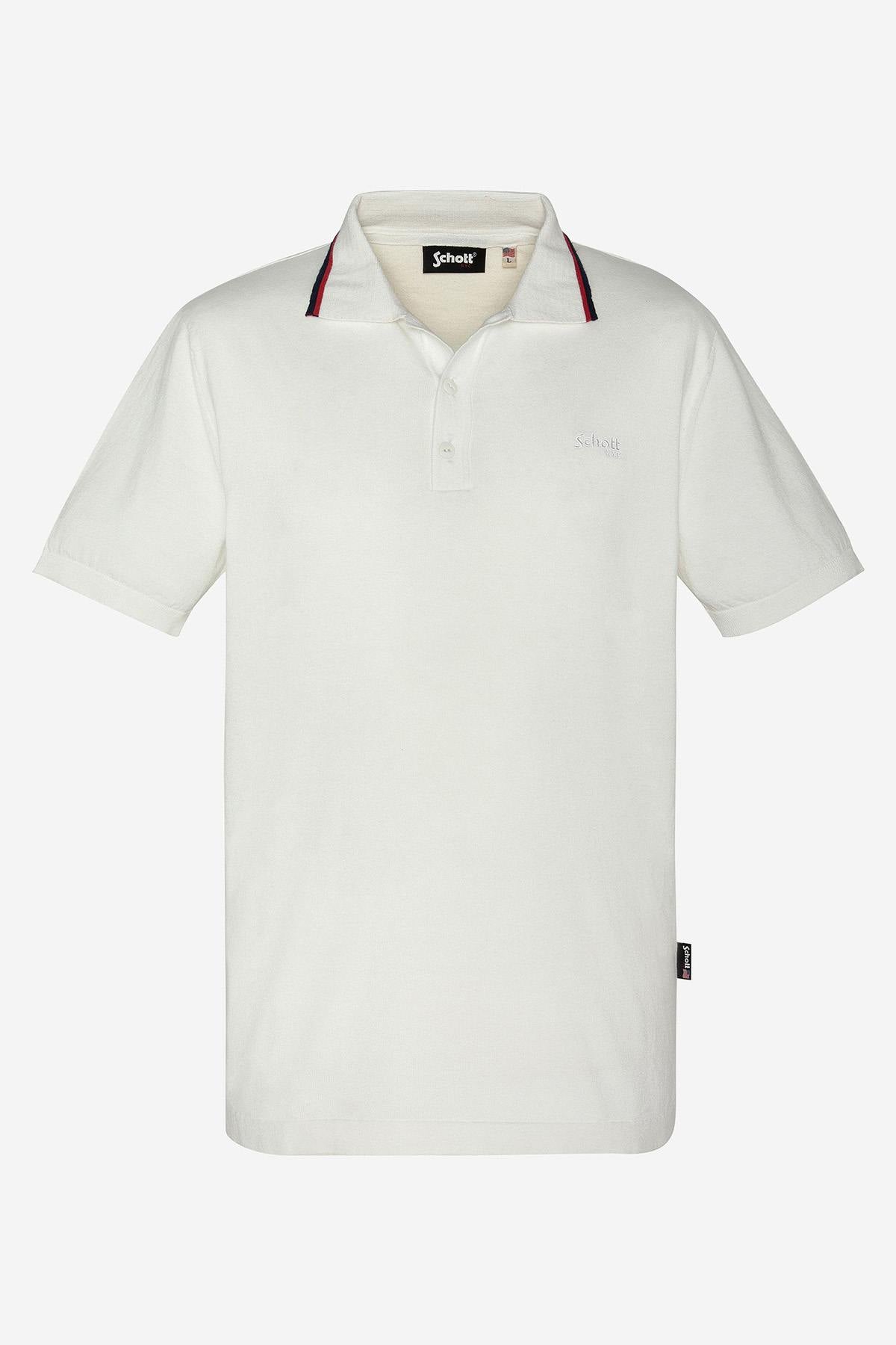 White cotton polo shirt - Image n°4