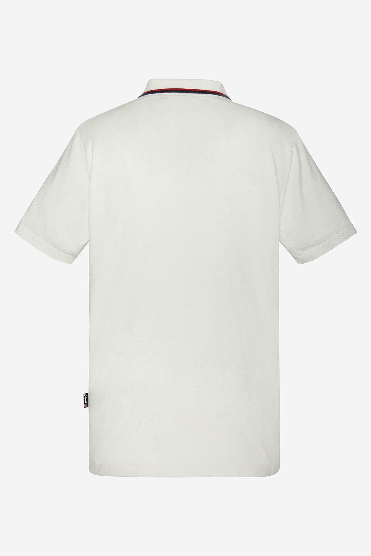 White cotton polo shirt - Image n°6