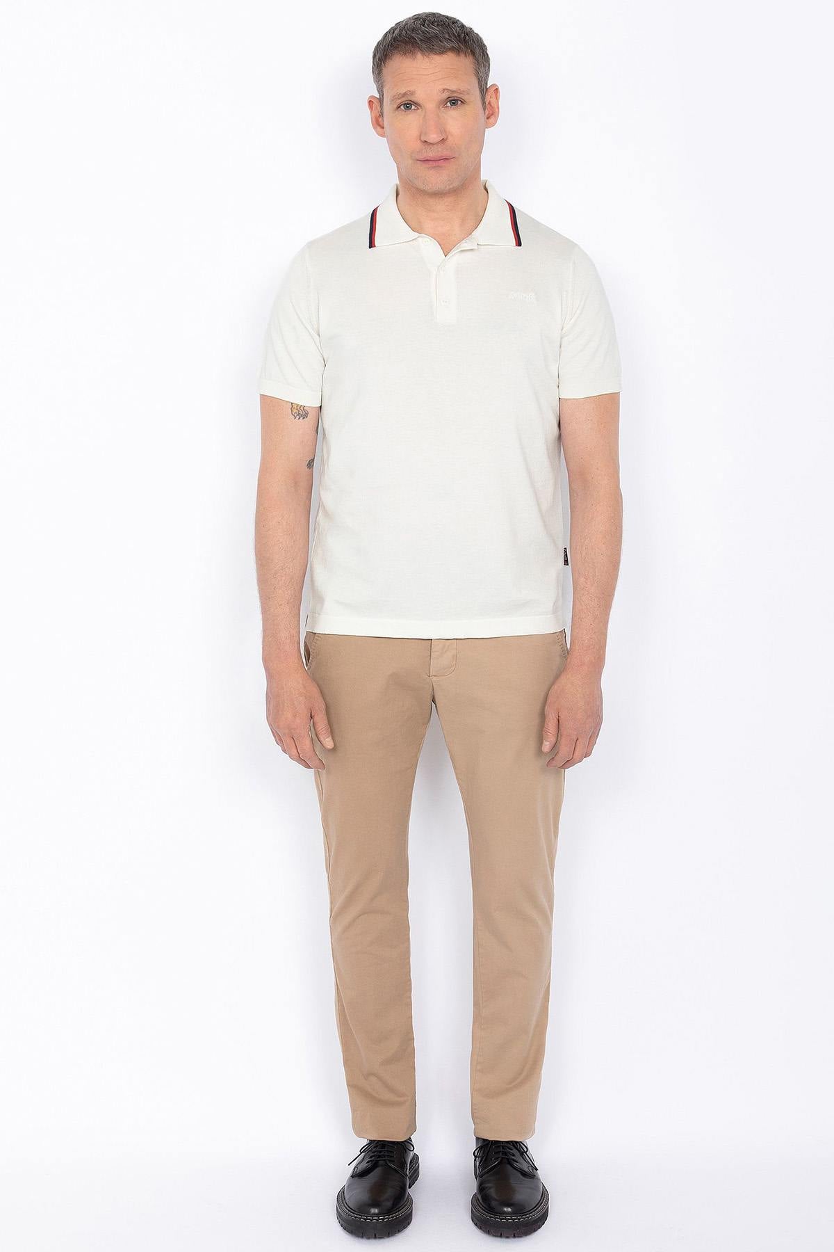 White cotton polo shirt - Image n°3