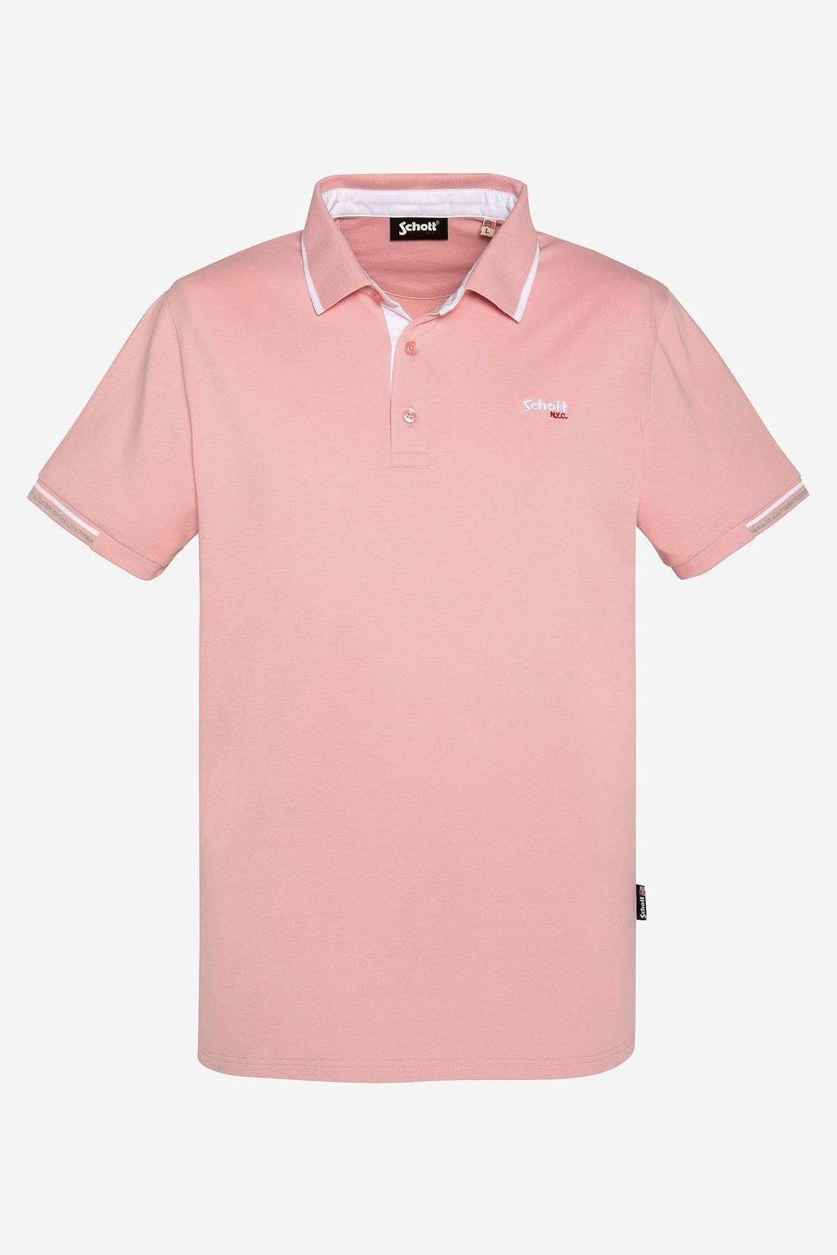 Pink polo shirt for men - Image n°4