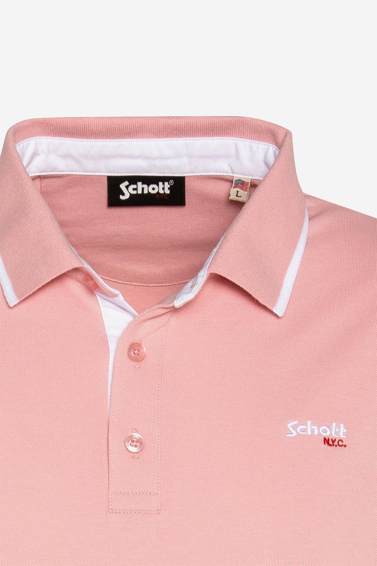 Pink polo shirt for men - Image n°5