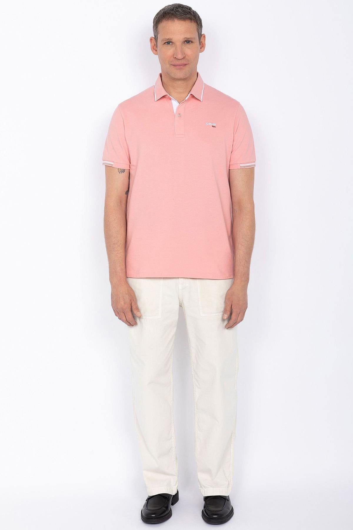 Pink polo shirt for men - Image n°3