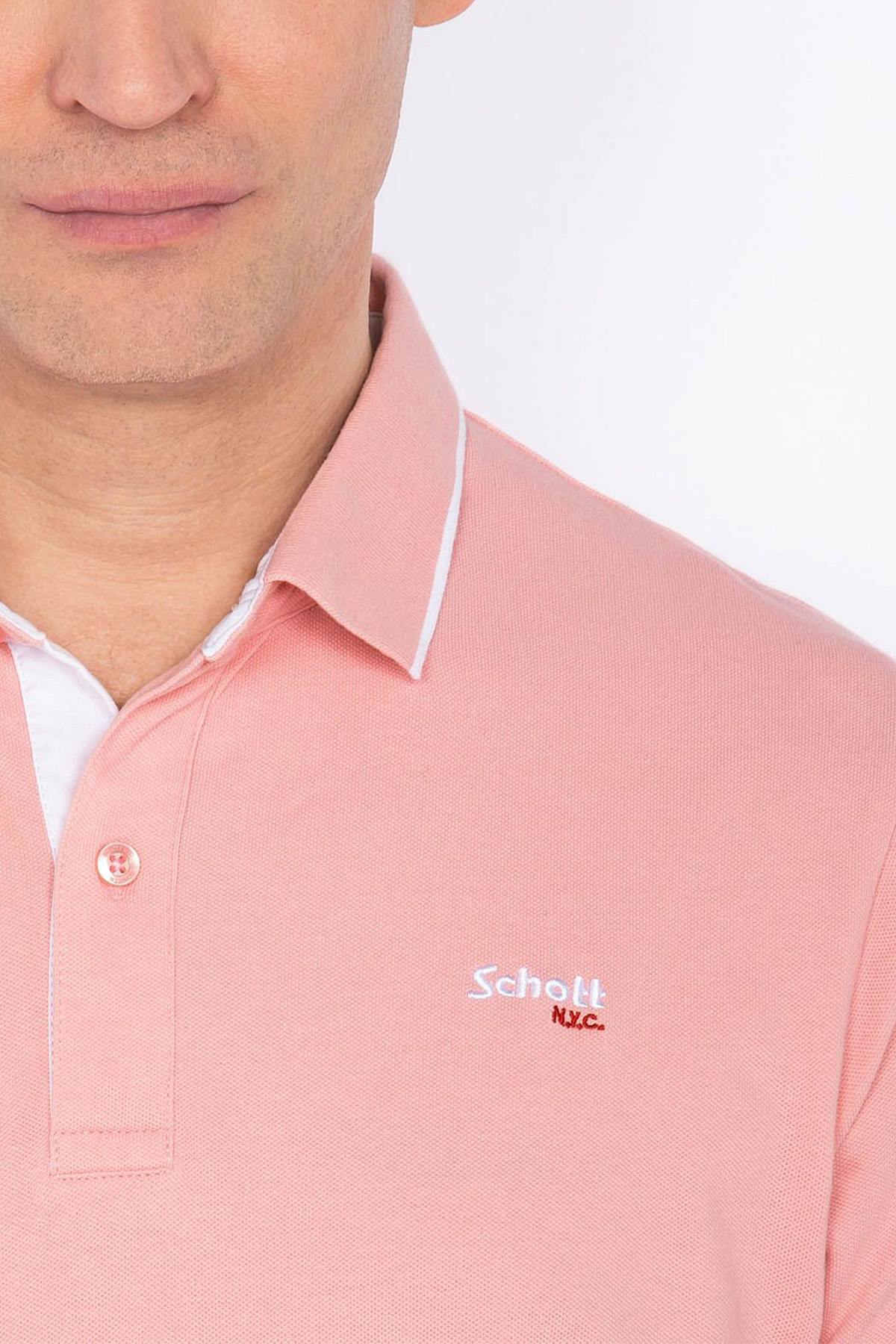 Pink polo shirt for men - Image n°2