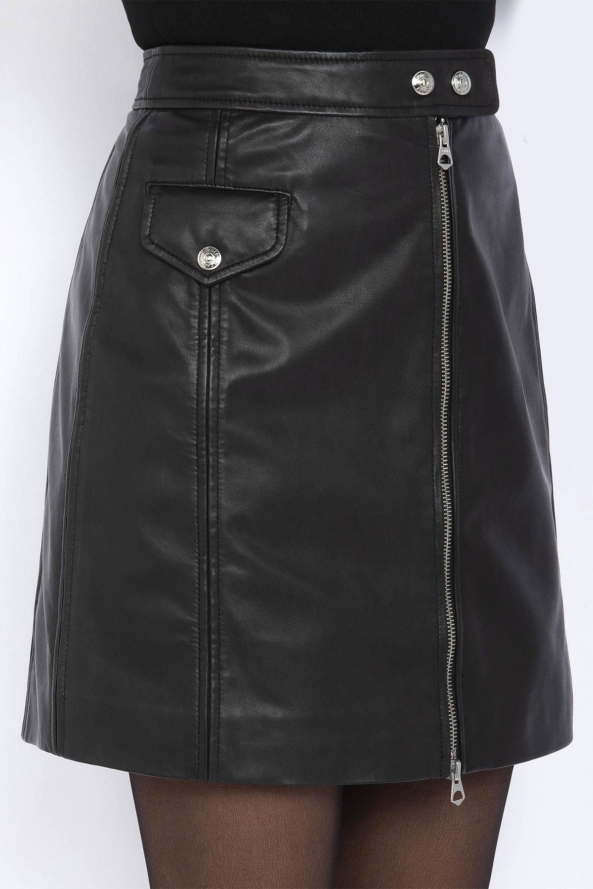 Perfecto-inspired leather skirt - Image n°2