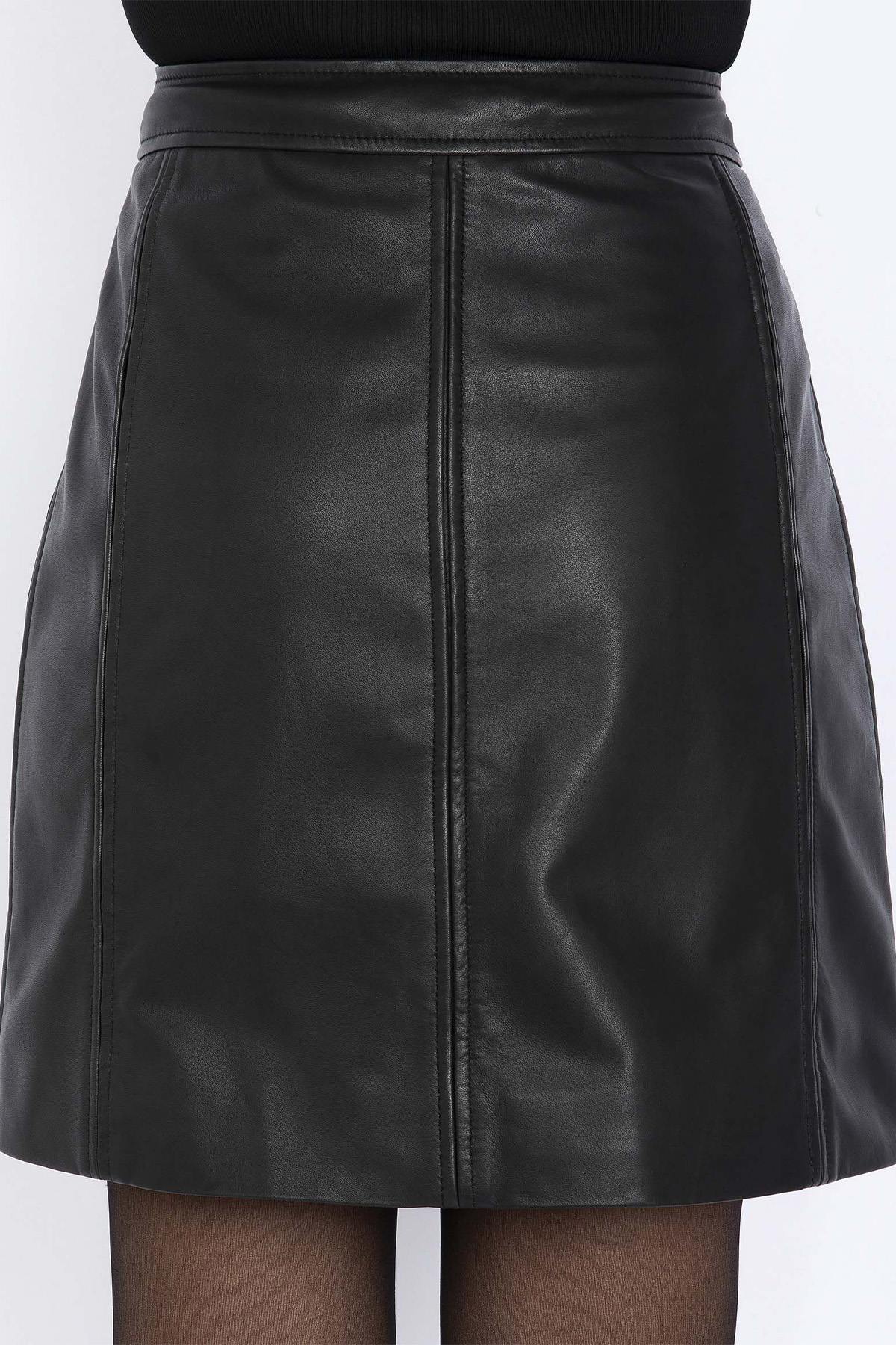 Perfecto-inspired leather skirt - Image n°3