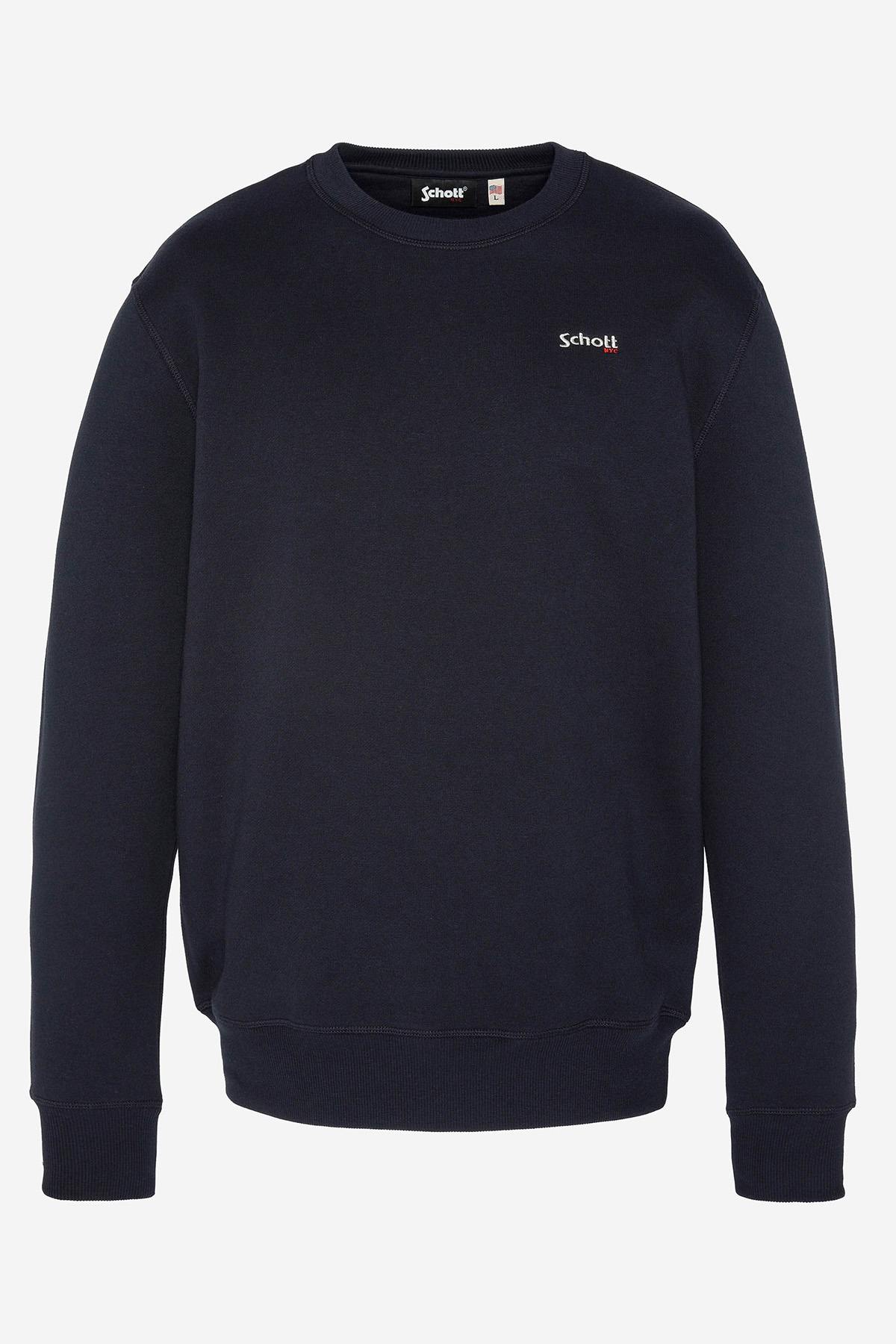 Navy crew neck sweatshirt - Image n°1