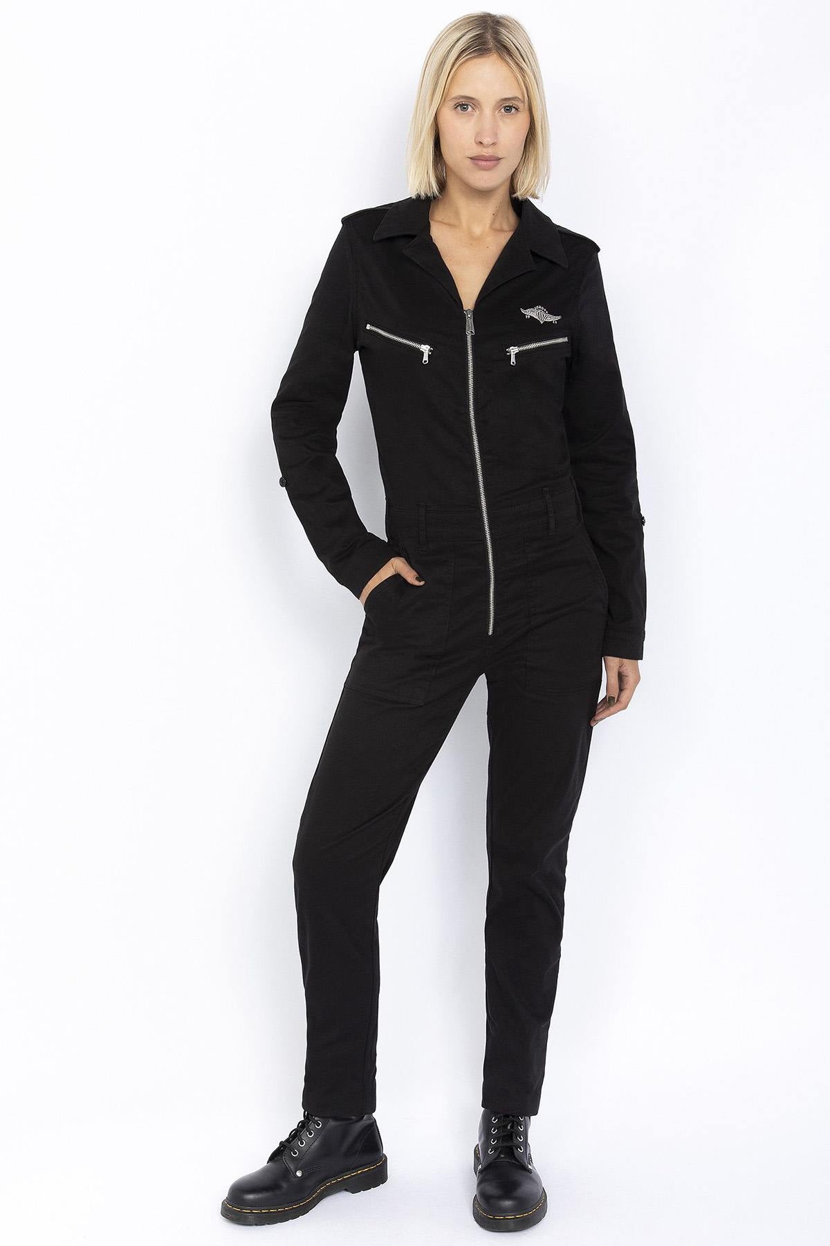 Light black jumpsuit for women - Image n°5