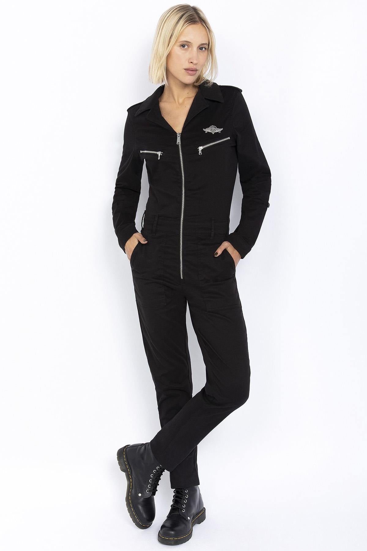 Light black jumpsuit for women - Image n°1