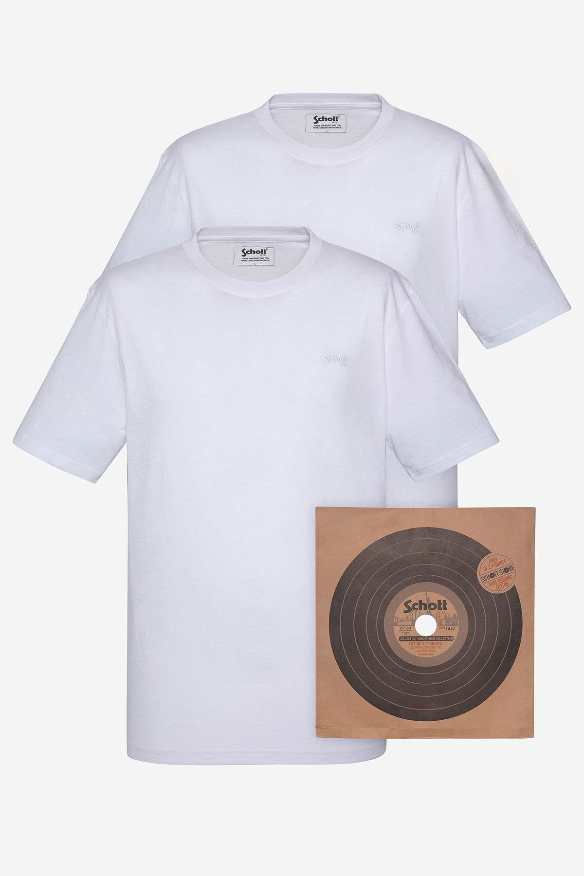 Pack of 2 white t-shirts - Image n°1