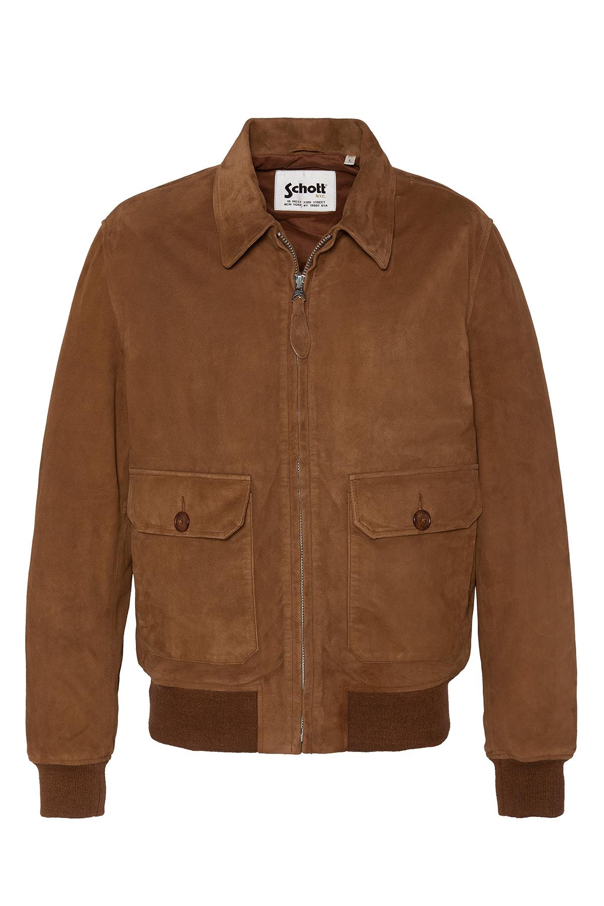 Rust-colored suede leather jacket - Image n°5