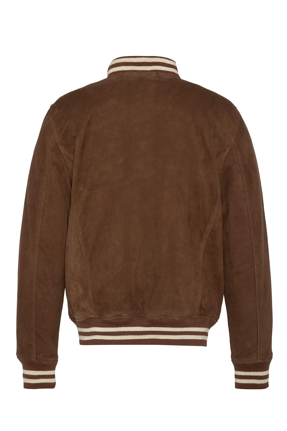 Light brown suede leather teddy - Image n°7