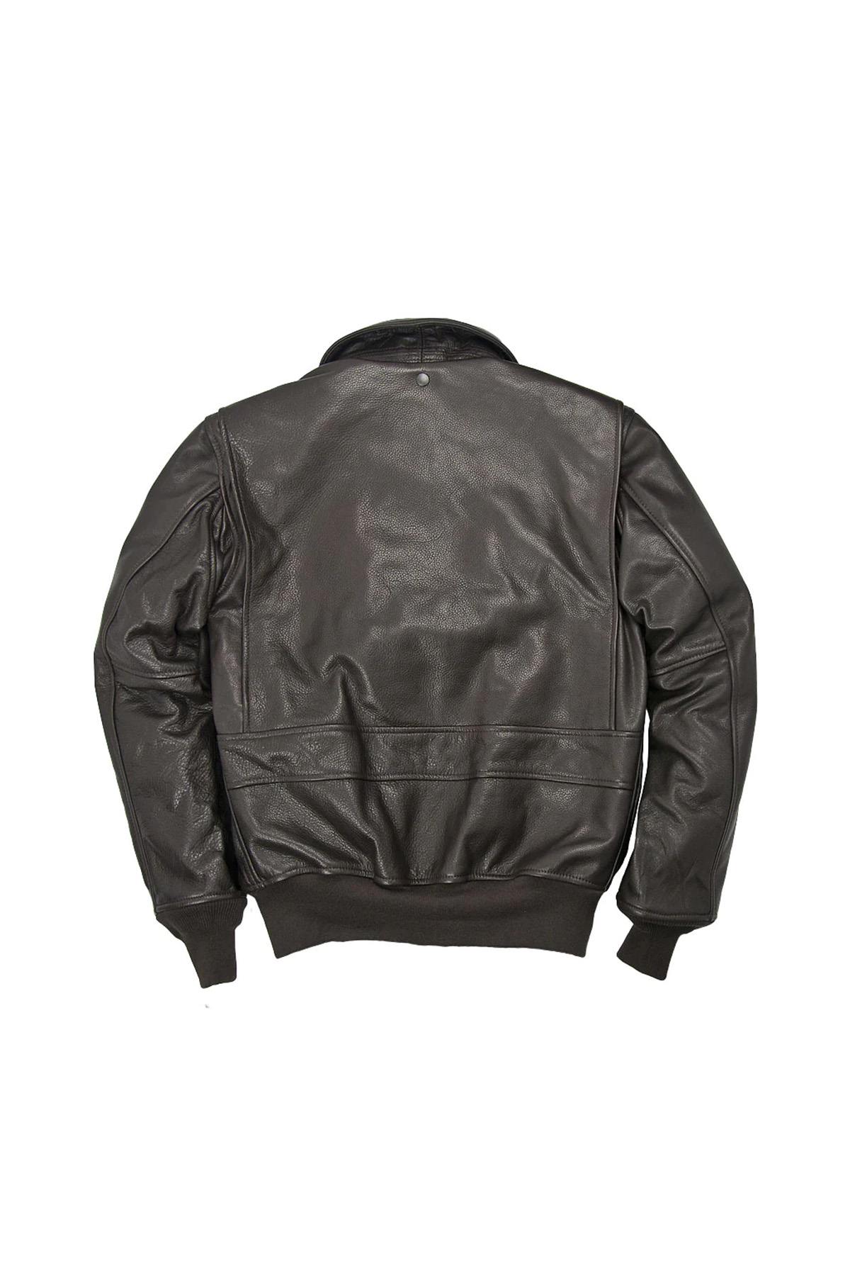 Brown Leather Cockpit G-1 Bomber Jacket - Image n°7