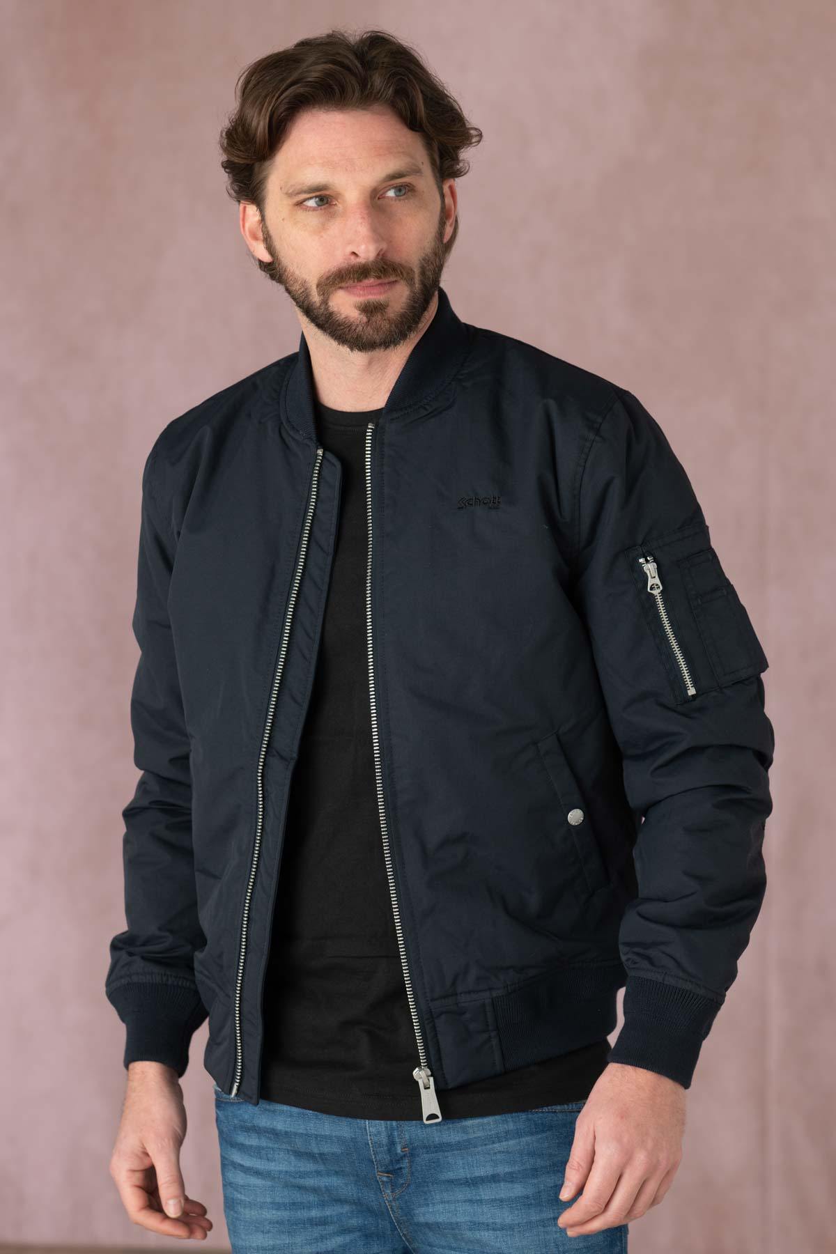 Navy blue nylon bombers - Image n°4